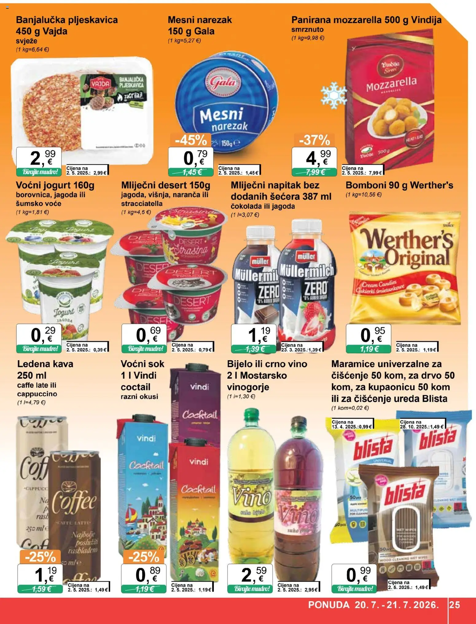 KTC katalog | vrijedi od 15.07.2026 | Stranica: 25 | Proizvodi: Narezak, Desert, Napitak, Cappuccino