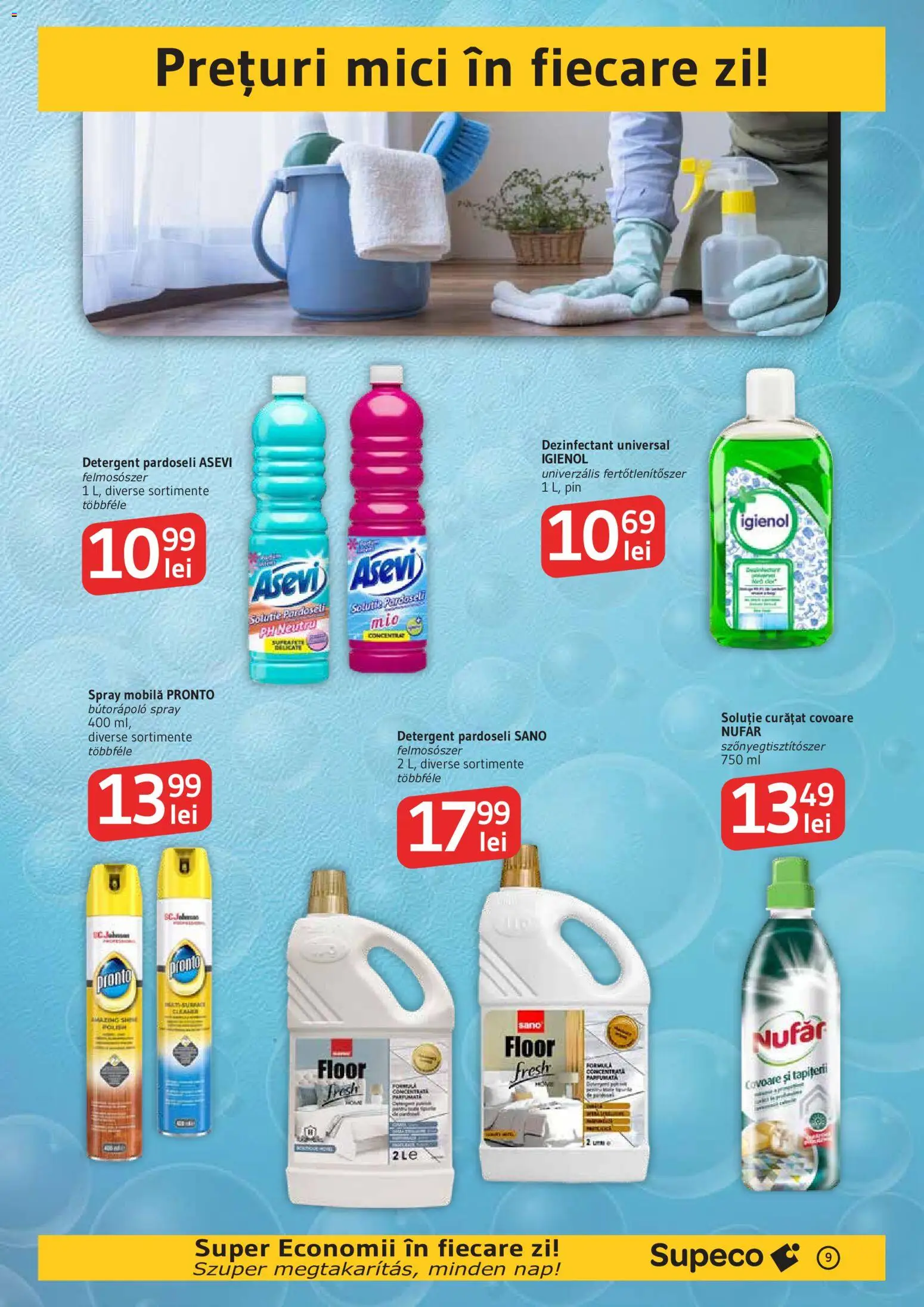 Noul catalog Supeco – valabil de la 01.10.2026 | Pagină: 9 | Produse: Mici, Detergent, Dezinfectant