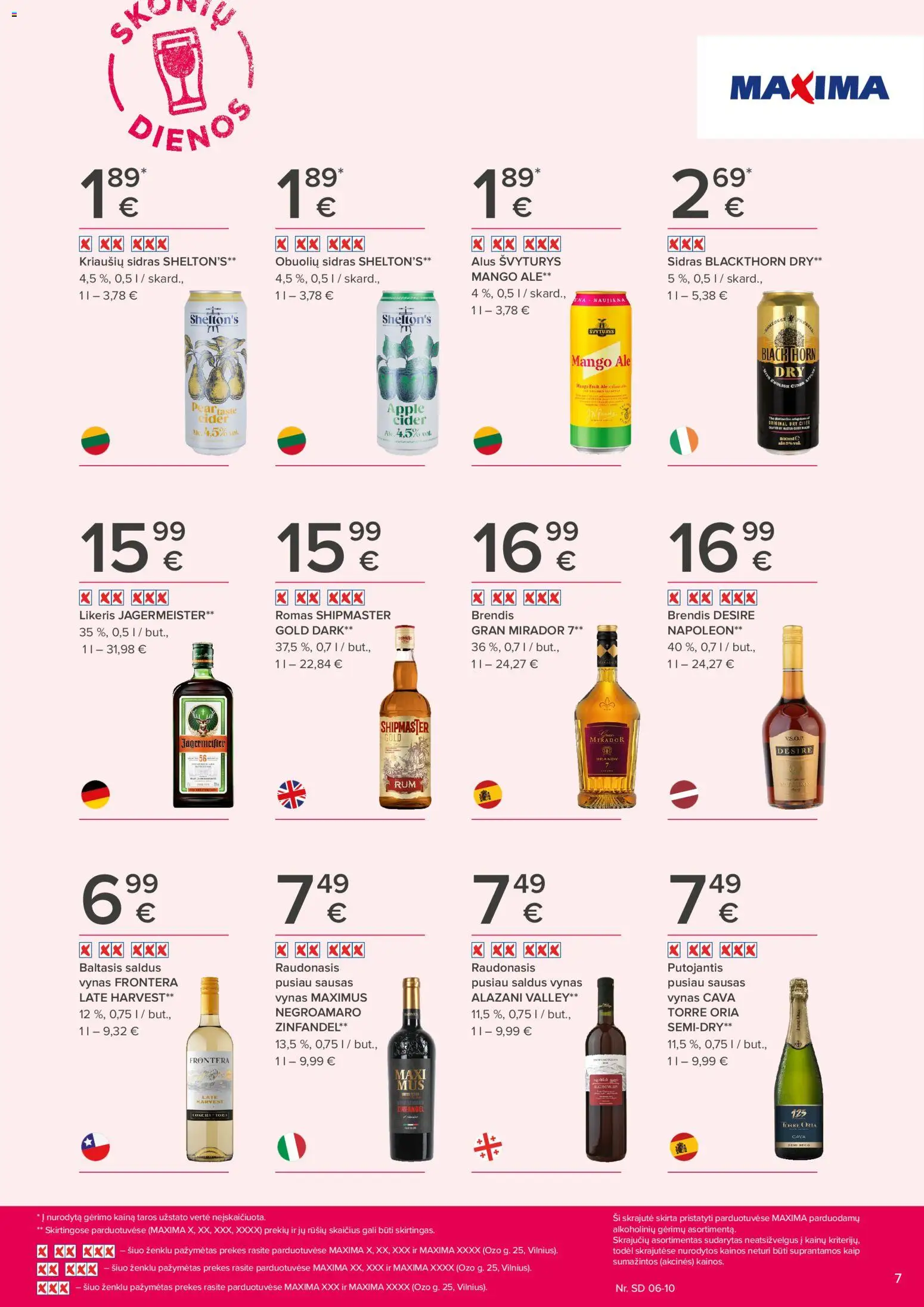 MAXIMA akcijos nuo 28.05.2026 | Puslapis: 7 | Prekių: Vynas, Alus