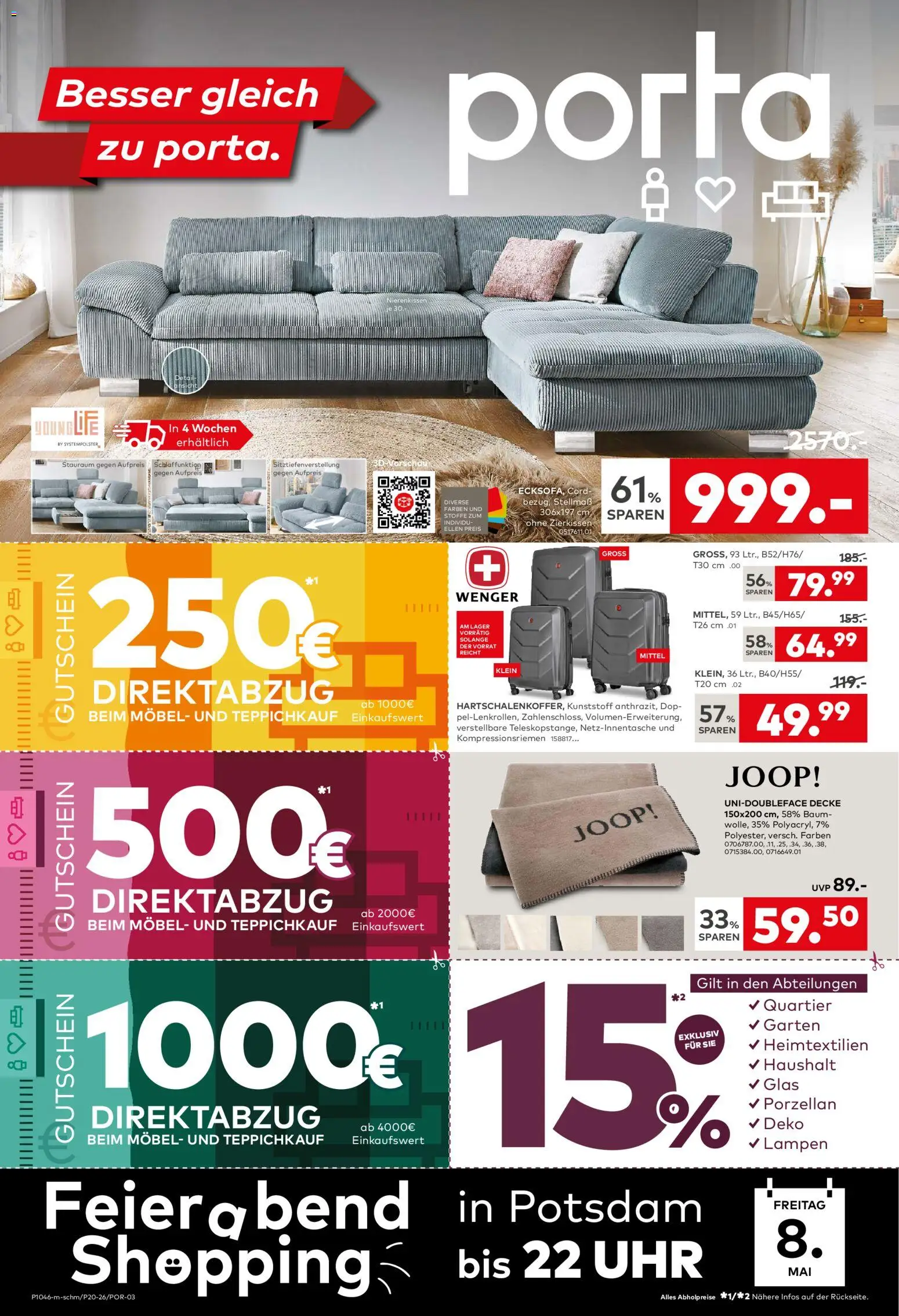 Porta! Prospekt Potsdam – gültig ab 04.05.2026 | Seite: 1 | Produkte: Decke, Uhr