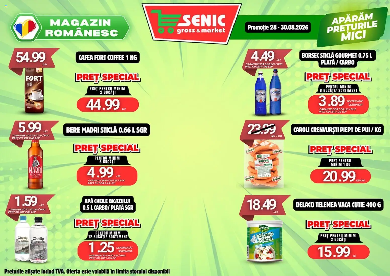 Noul catalog Senic – valabil de la 24.08.2026 | Pagină: 8 | Produse: Delaco, Mici, Cafea, Apă
