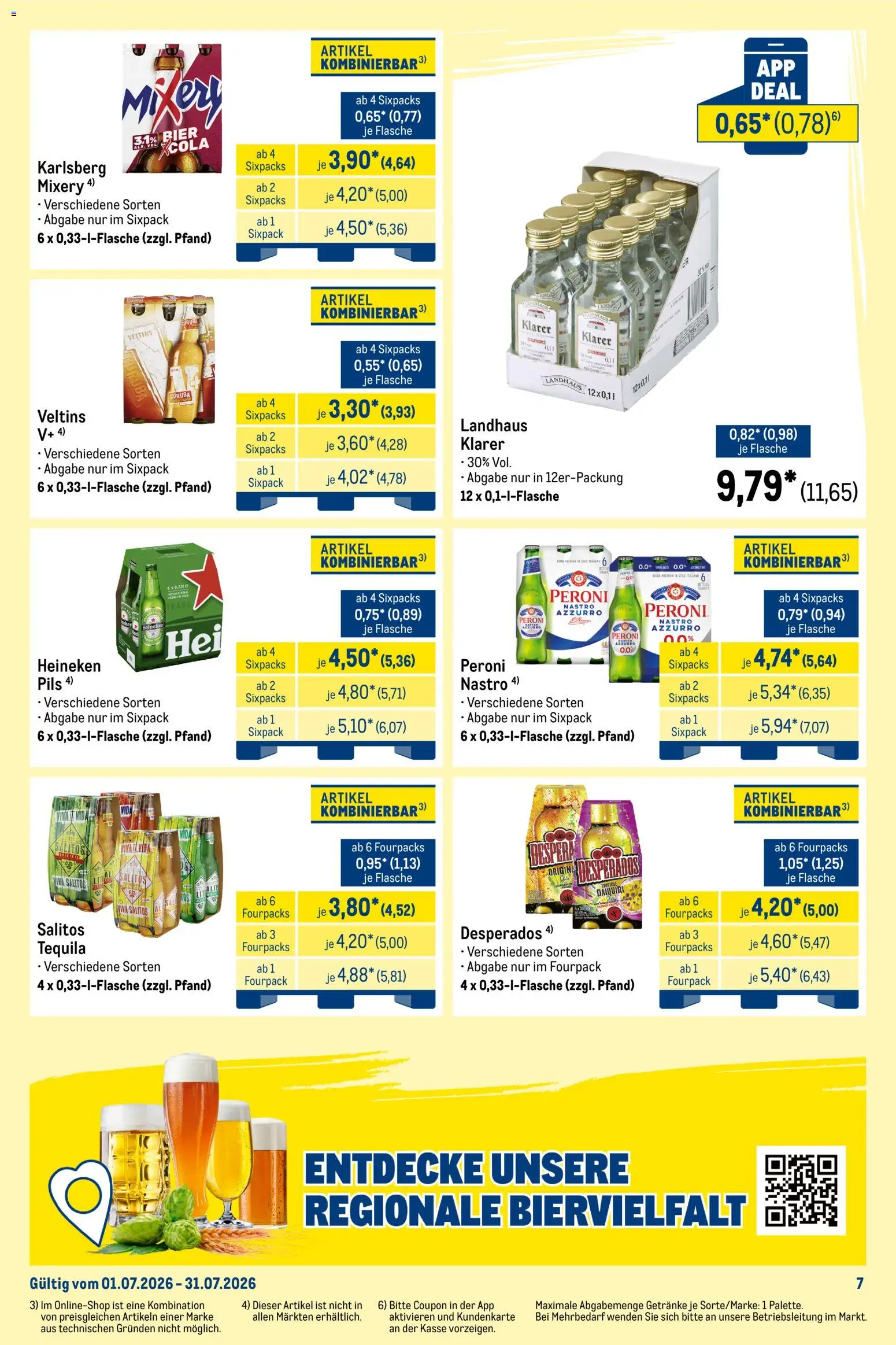 Metro  Monats-Mix – gültig ab 01.07.2026 | Seite: 7 | Produkte: Heineken, Tequila, Desperados, Veltins