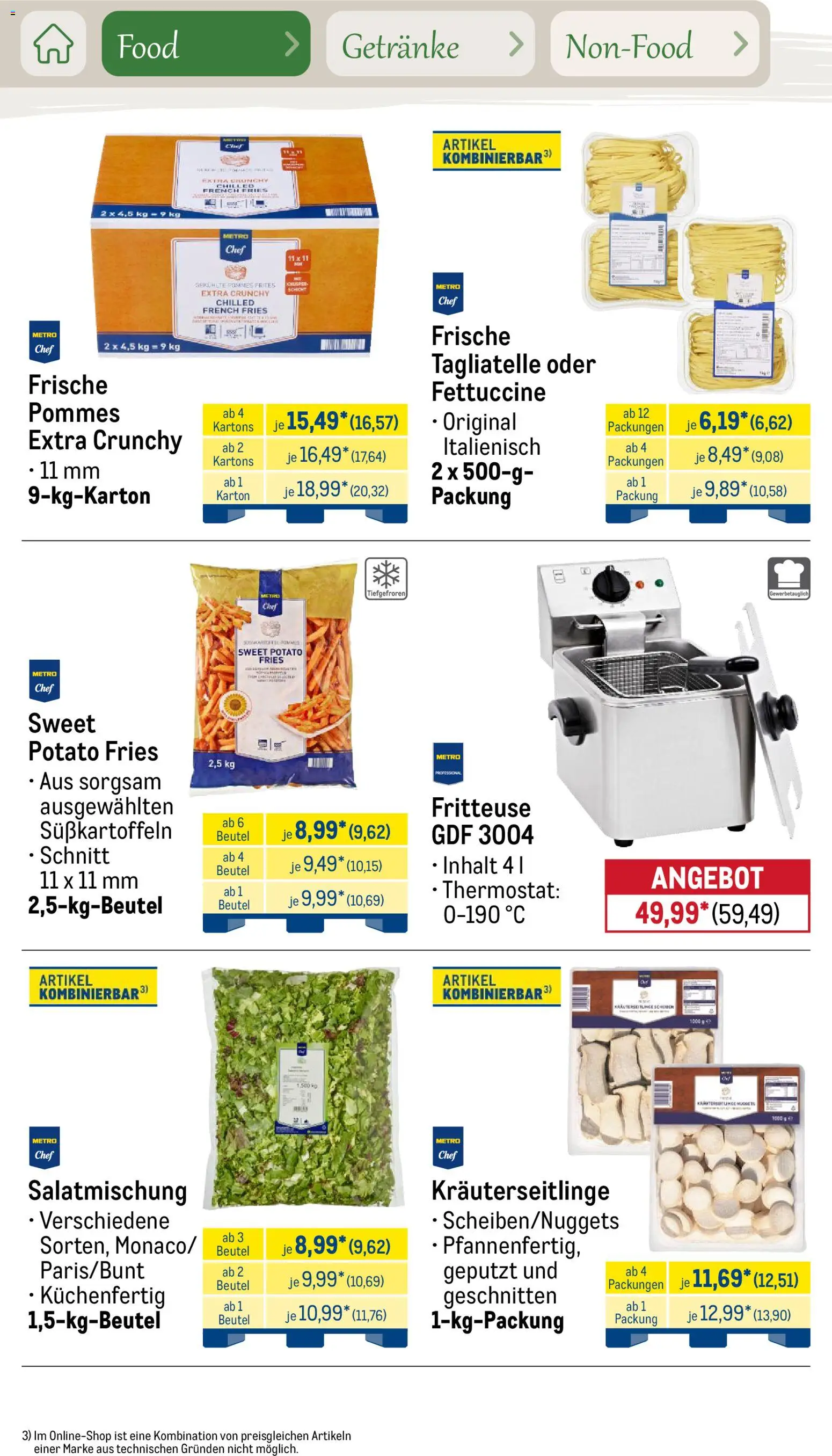 Metro Saisonkatalog Outdoor Dining – gültig ab 01.06.2026 | Seite: 26 | Produkte: Pommes, Pommes frites, Fritteuse