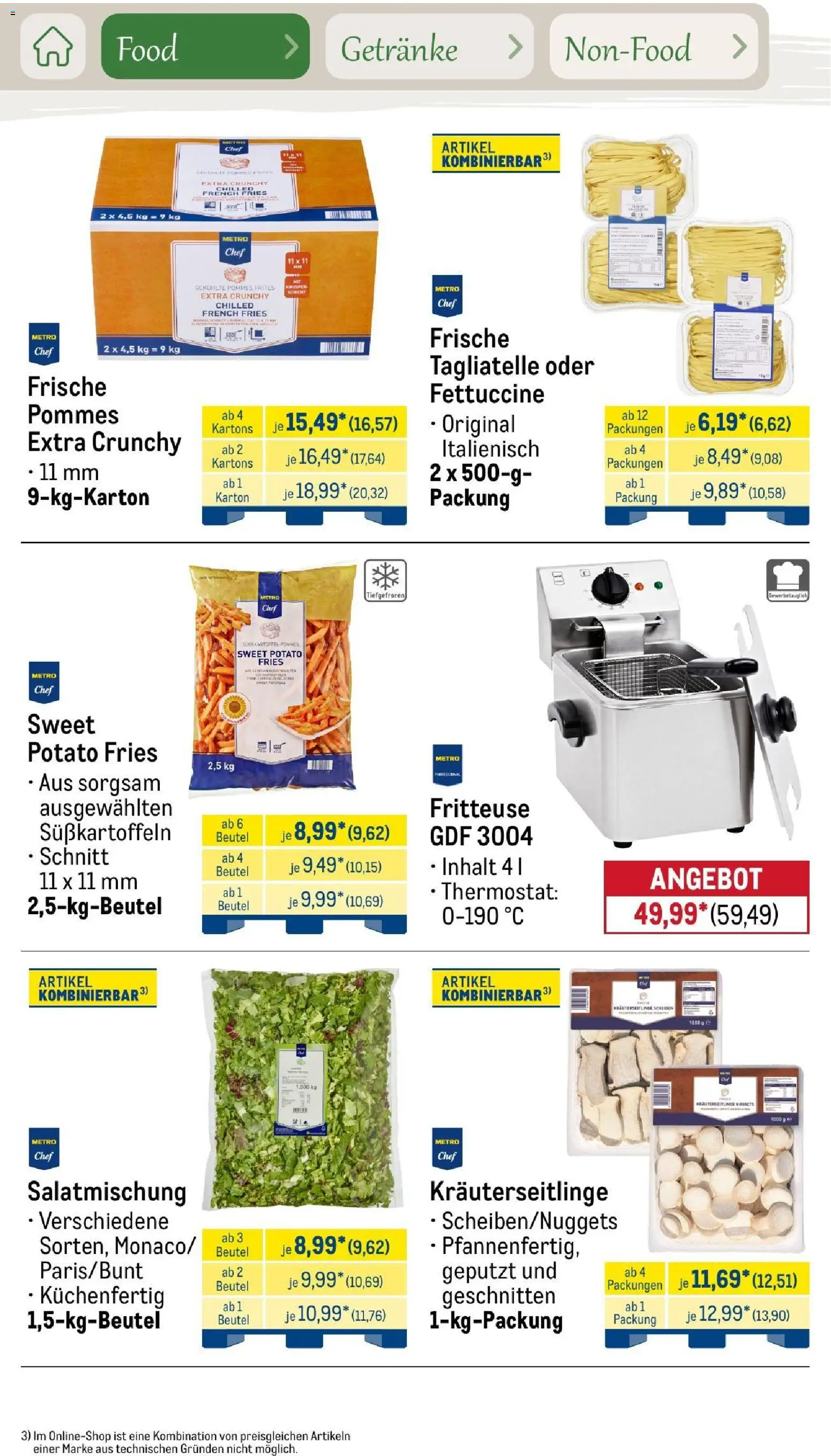 Metro Saisonkatalog Outdoor Dining – gültig ab 01.06.2026 | Seite: 26 | Produkte: Pommes, Pommes frites, Fritteuse
