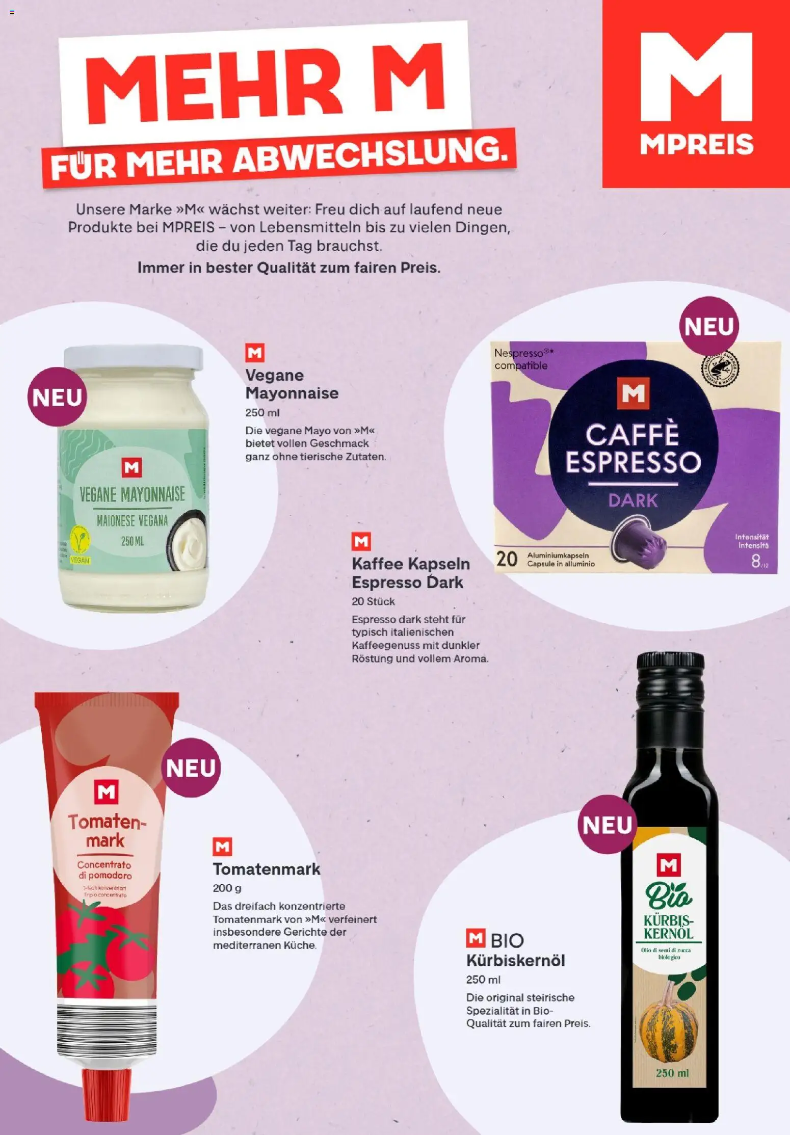 MPREIS Absam gültig ab 24.09.2026 | Seite: 18 | Produkte: Mayonnaise, Kürbis, Kaffee, Tomaten