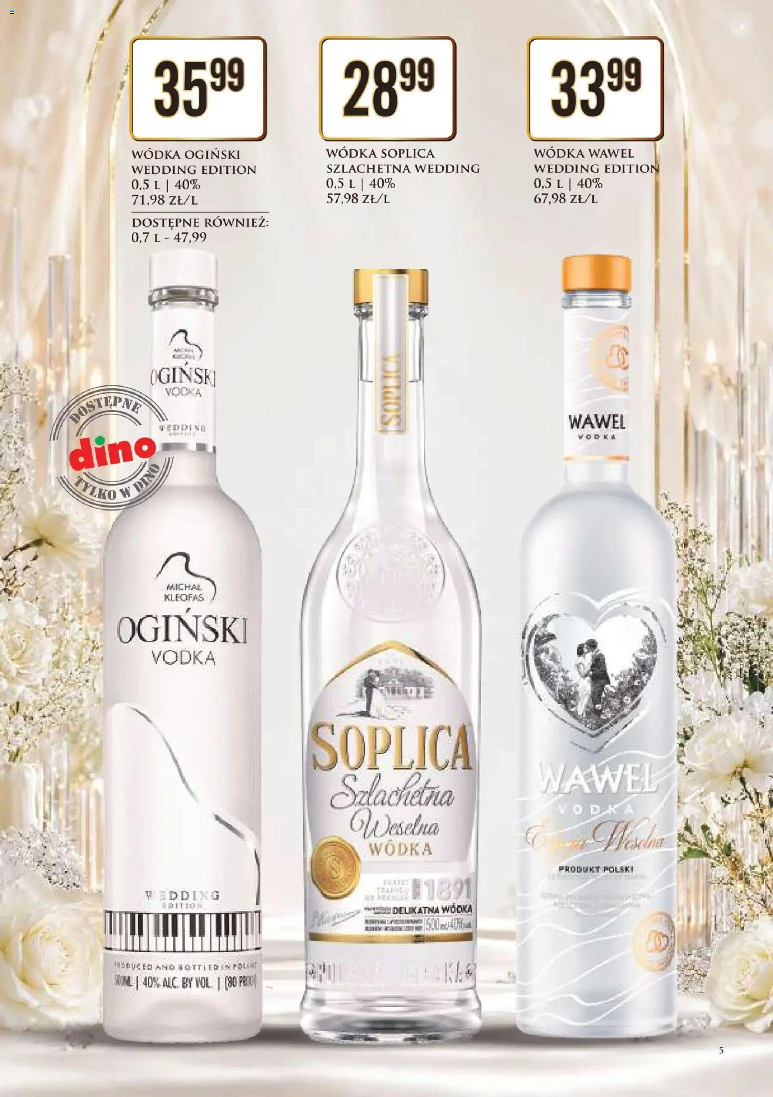 Dino gazetka alkoholowa od 07.08.2026 | Strona: 5 | Produkty: Soplica wódka, Wódka Ogiński, Vodka, Ogiński wódka
