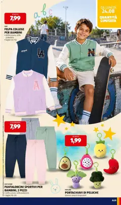 Anteprima del volantino Aldi volantino valido a partire dal 24/08/2026 | Pagina: 27 | Prodotti: Peluche, Felpa, Pantaloncini