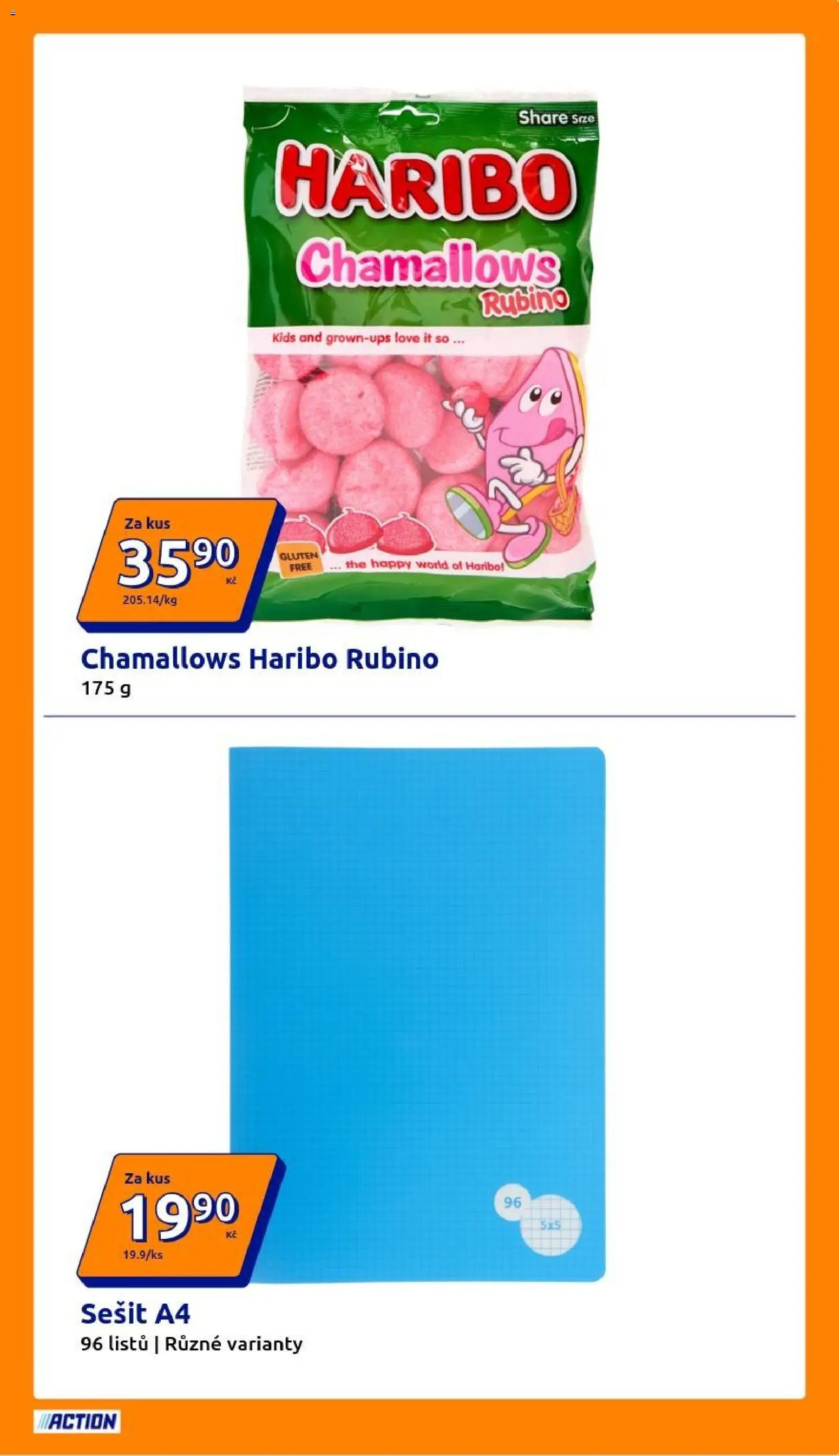Action leták od 19.08.2026 | Strana: 3 | Produkty: Haribo, Sešit