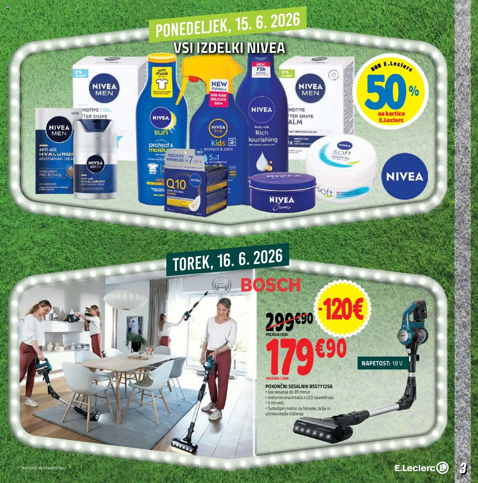 Novi E.leclerc katalog ponudbe – veljaven od 10.06.2026 | Stran: 3 | Izdelki: Krtaca, Sesalnik