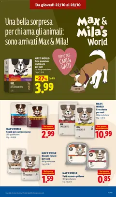 Anteprima del volantino MAX'S WORLD Paté manzo o pollame, 300 g confezione valido a partire dal 22/10/2026 | Pagina: 13