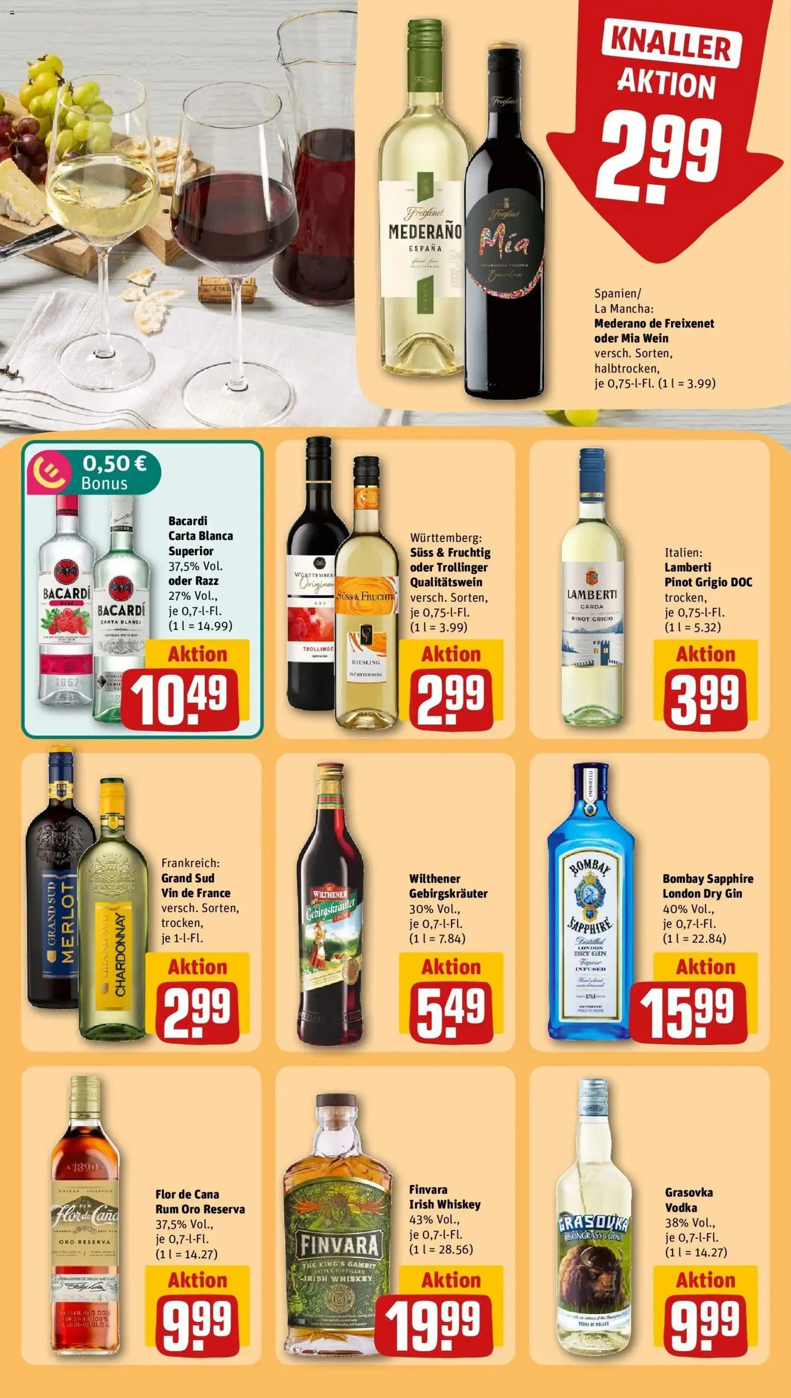 REWE Prospekt ab 21.09.2026 zum Blättern » Angebote | Seite: 25 | Produkte: Freixenet, Rum, Merlot, Gin