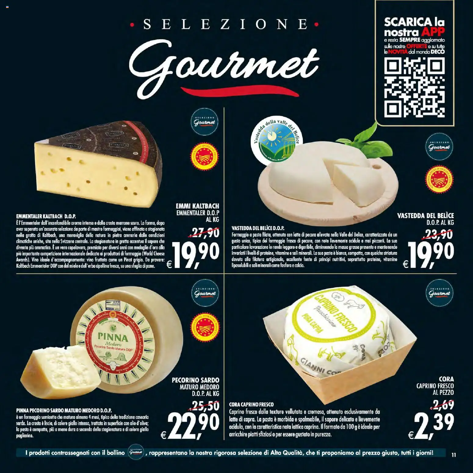 Volantino Decò del 21/07/2026 | Pagina: 11 | Prodotti: Formaggio, Vino, Pasta, Miele
