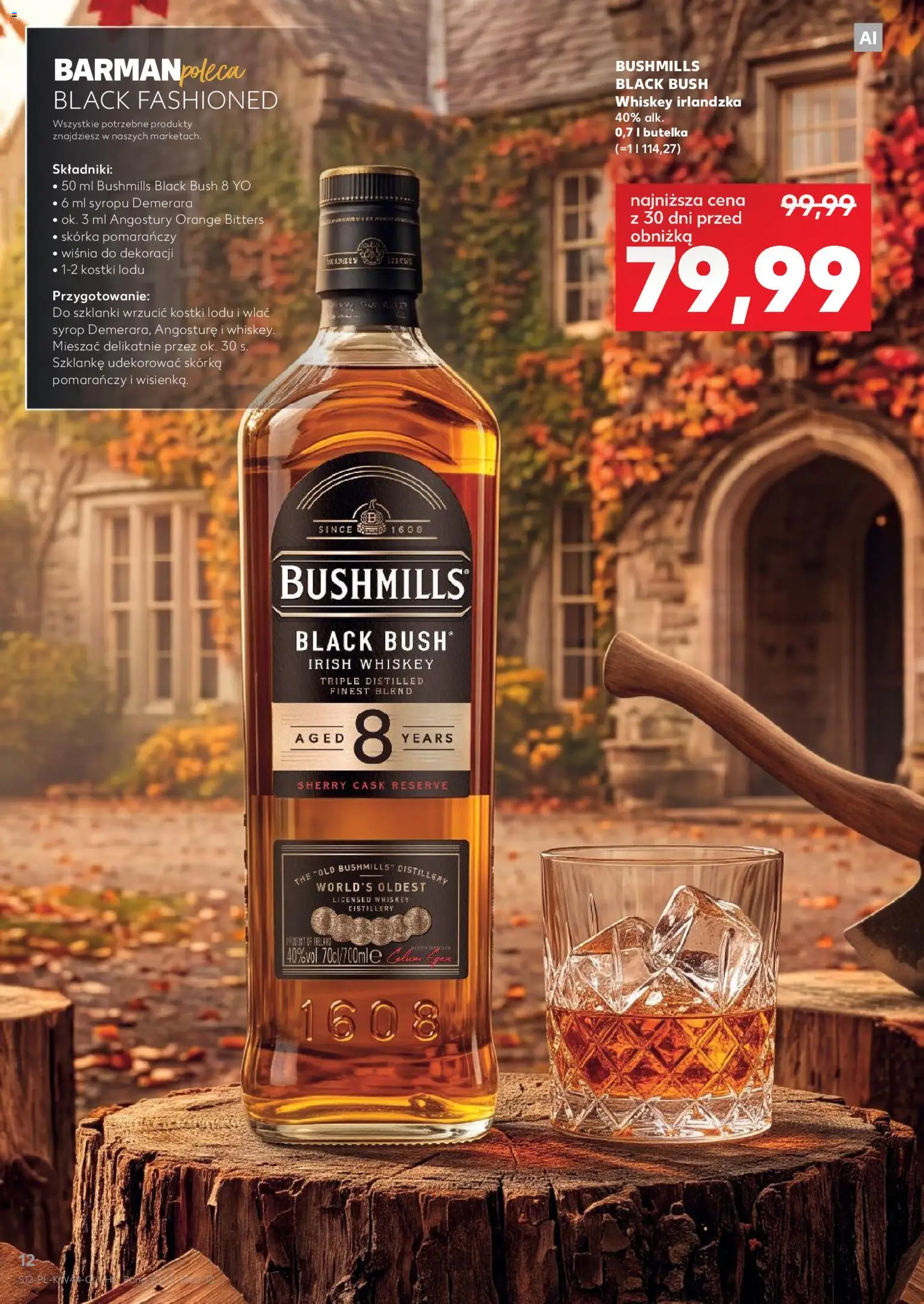 Kaufland Polsko leták - Barek od 29.10.2026 | Strana: 12 | Produkty: Whiskey, Finest, Bushmills, Sherry