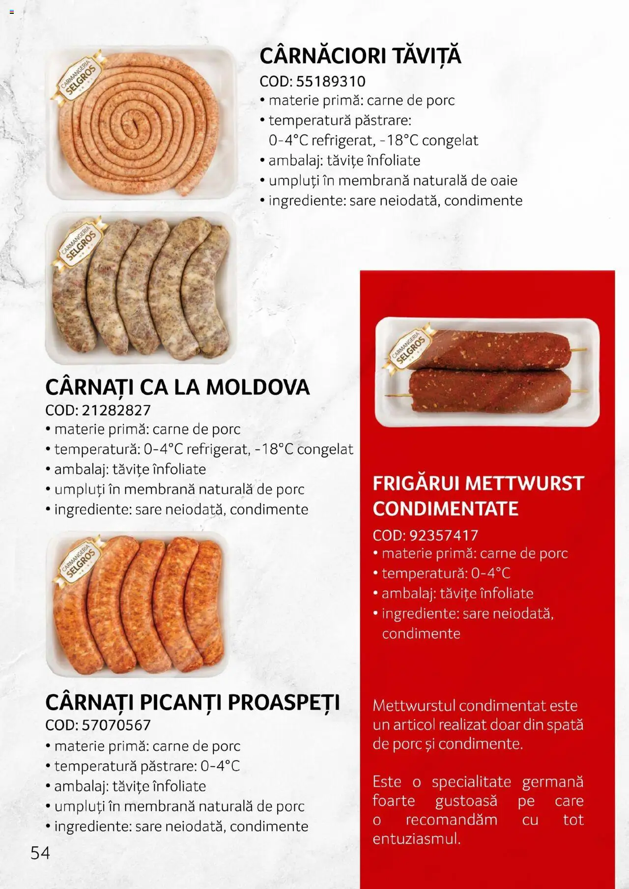 Noul catalog Selgros – valabil de la 27.04.2023 | Pagină: 54 | Produse: Lait de coco, Carne De Porc, Condimente, Cârnați