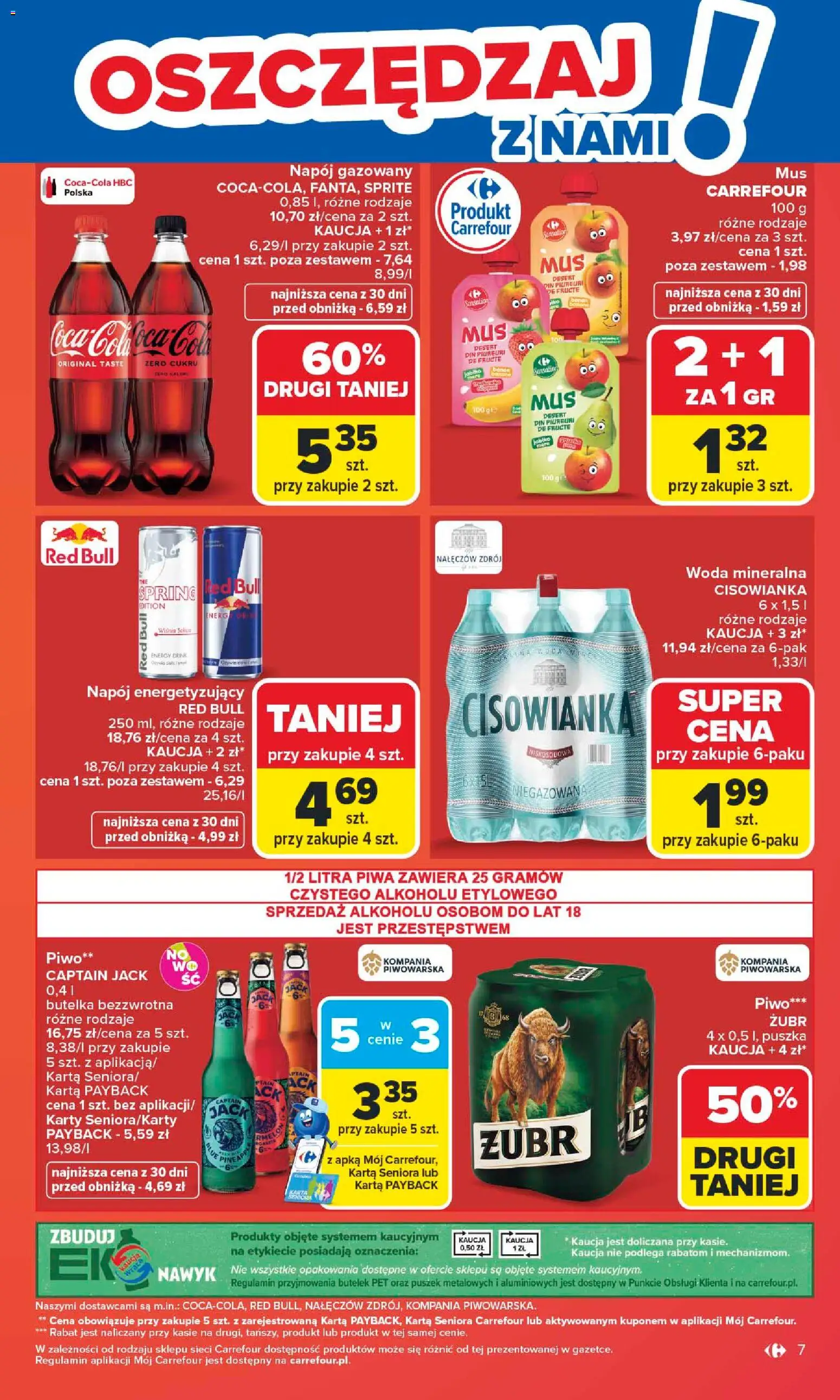 Carrefour gazetka od 04.05.2026 | Strona: 9 | Produkty: Red bull, Sprite, Piwo, Woda