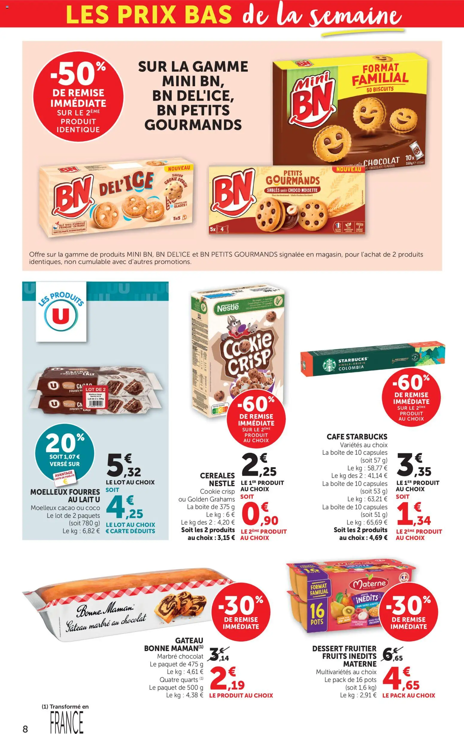 {H1} | Page: 8 | Produits: Cacao, Coco, Cookie Crisp, Kiwi