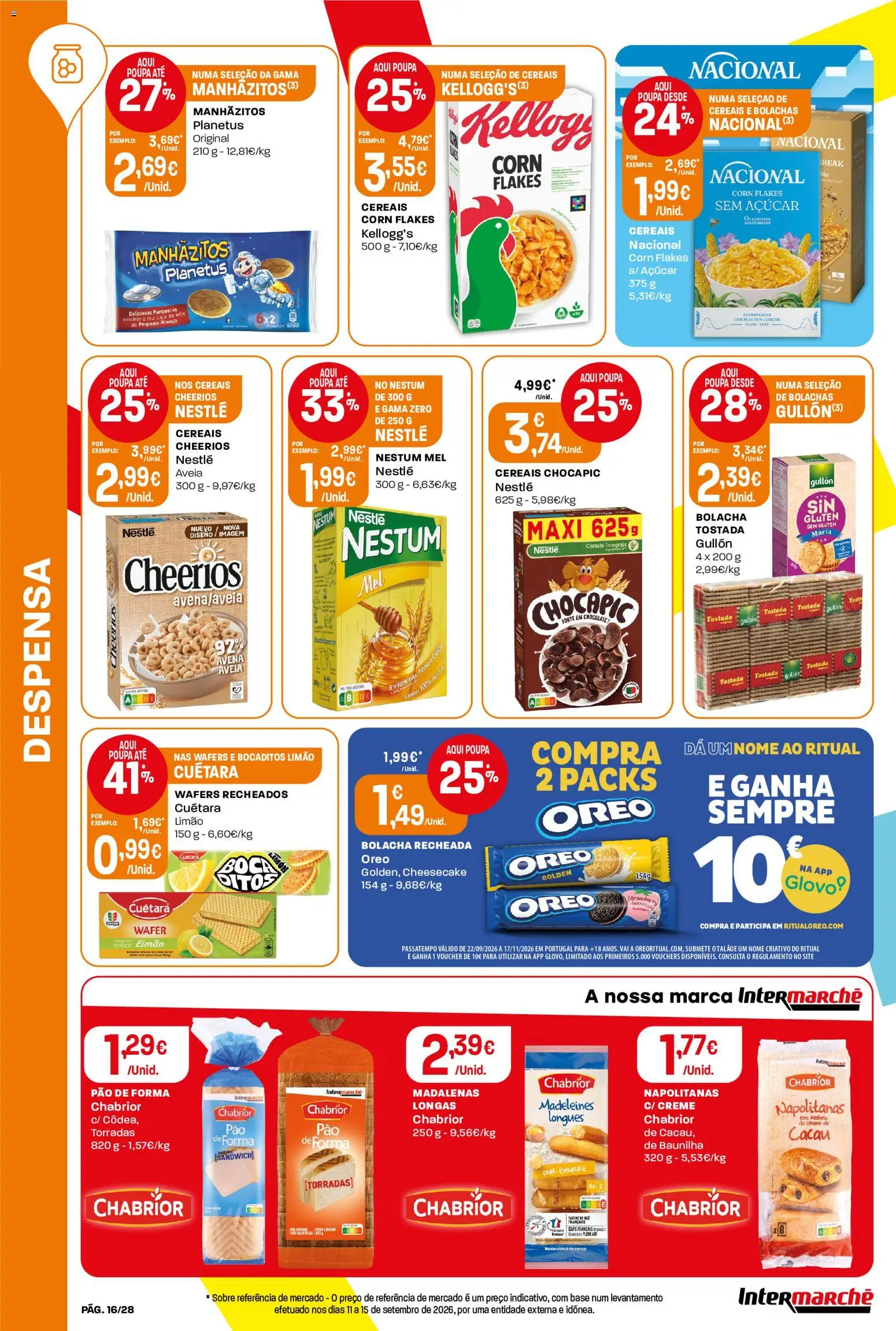 Intermarché folheto Contact │ válido de 29/10/2026 | Página: 16 | Produtos: Aveia, Cacau, Mel, Creme
