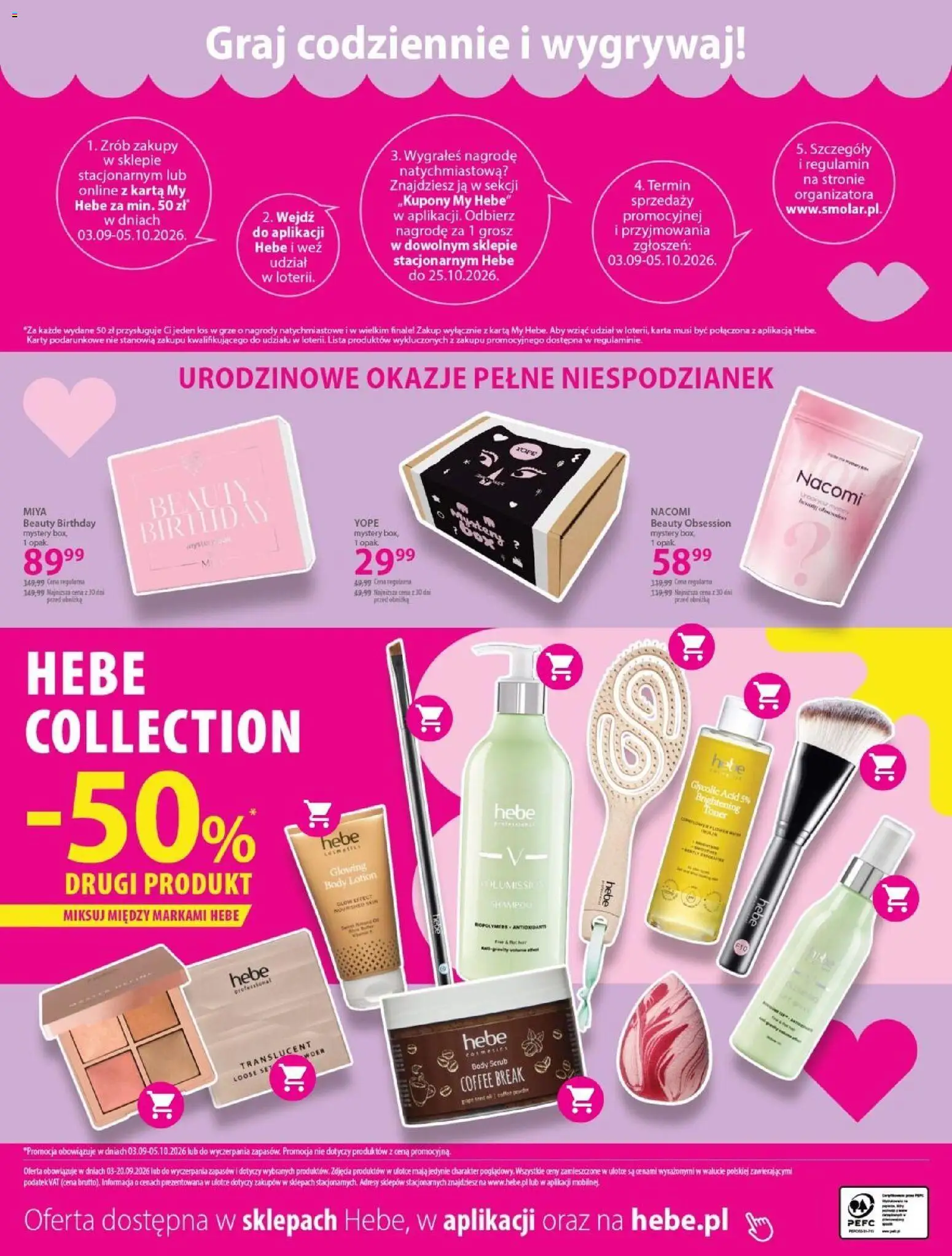 Hebe gazetka - Nasze urodzinowe hity od 03.09.2026 | Strona: 4 | Produkty: Karta, Toner, Body, Lotion