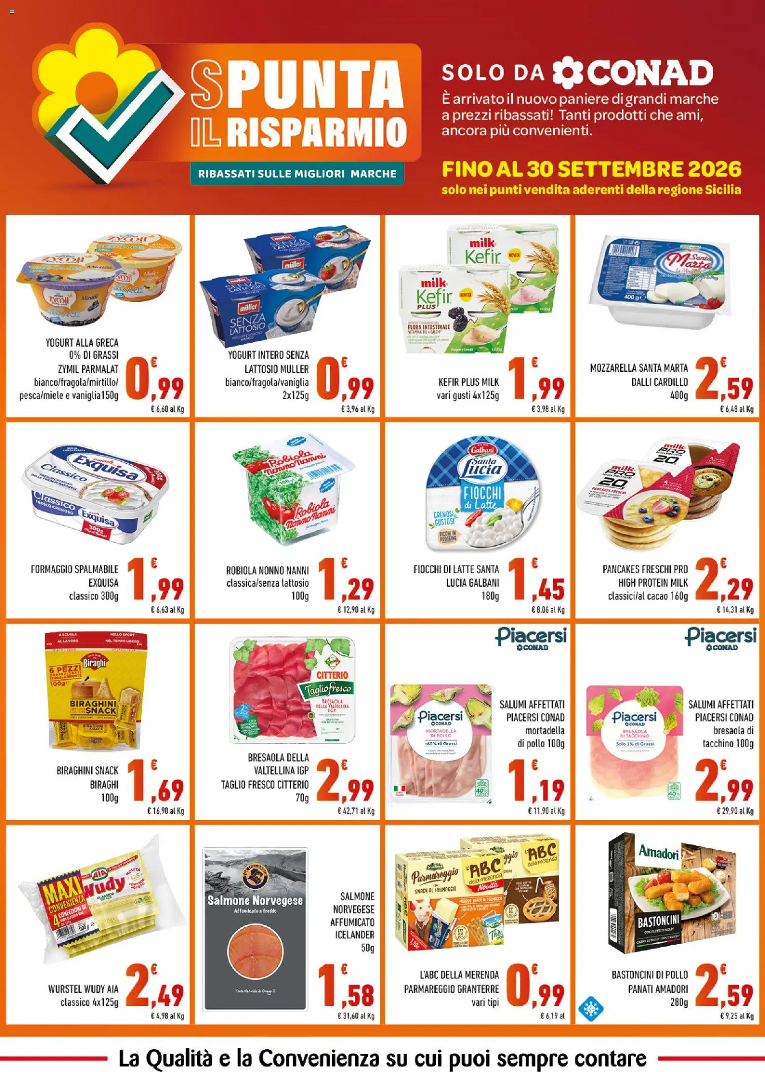 Volantino Conad del 01/08/2026 | Pagina: 3 | Prodotti: Bresaola, Tacchino, Mozzarella, Formaggio