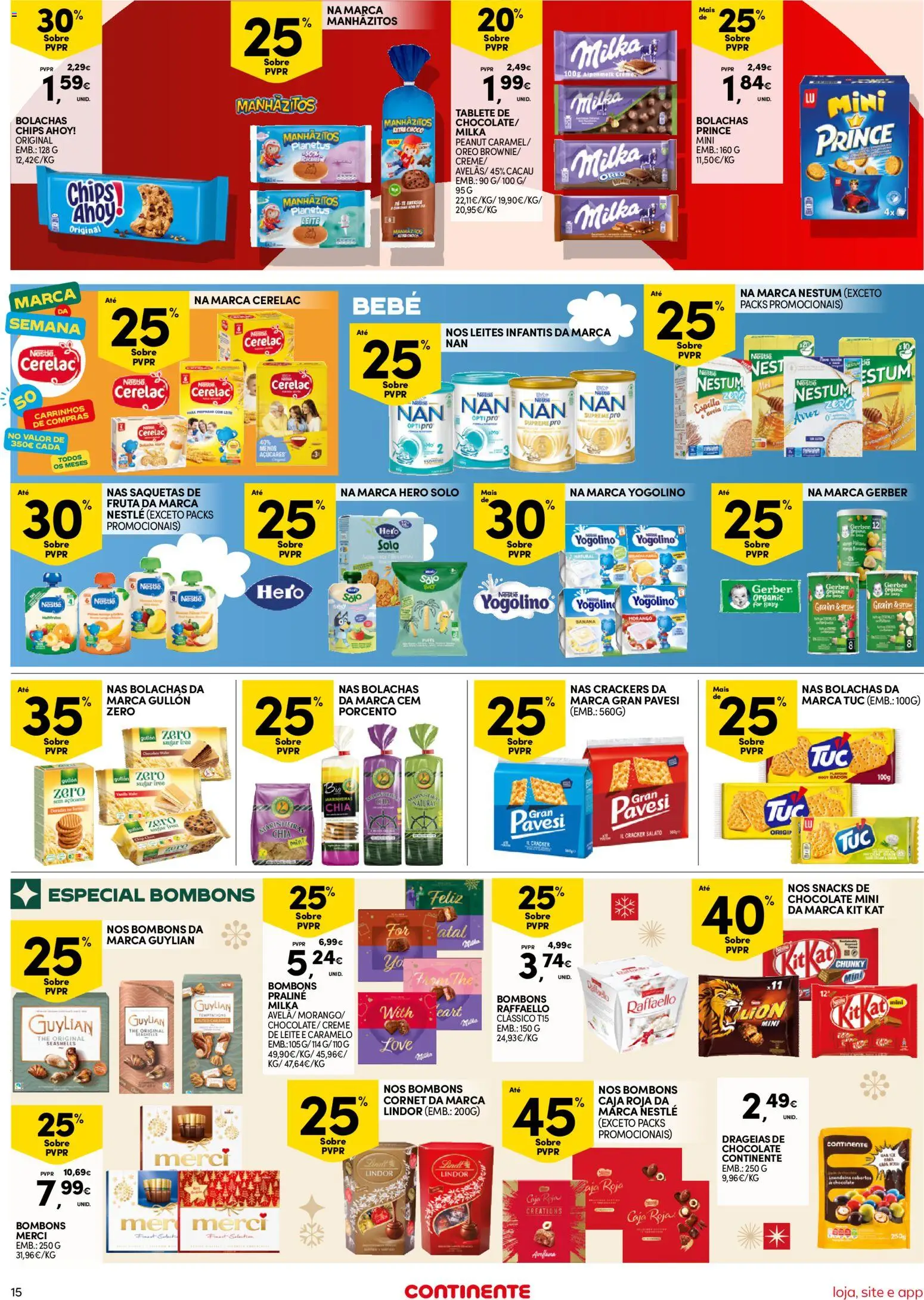 Continente folheto Bom Dia │ válido de 06/10/2026 | Página: 15 | Produtos: Marinheiras chia, Cacau, Oreo, Snacks