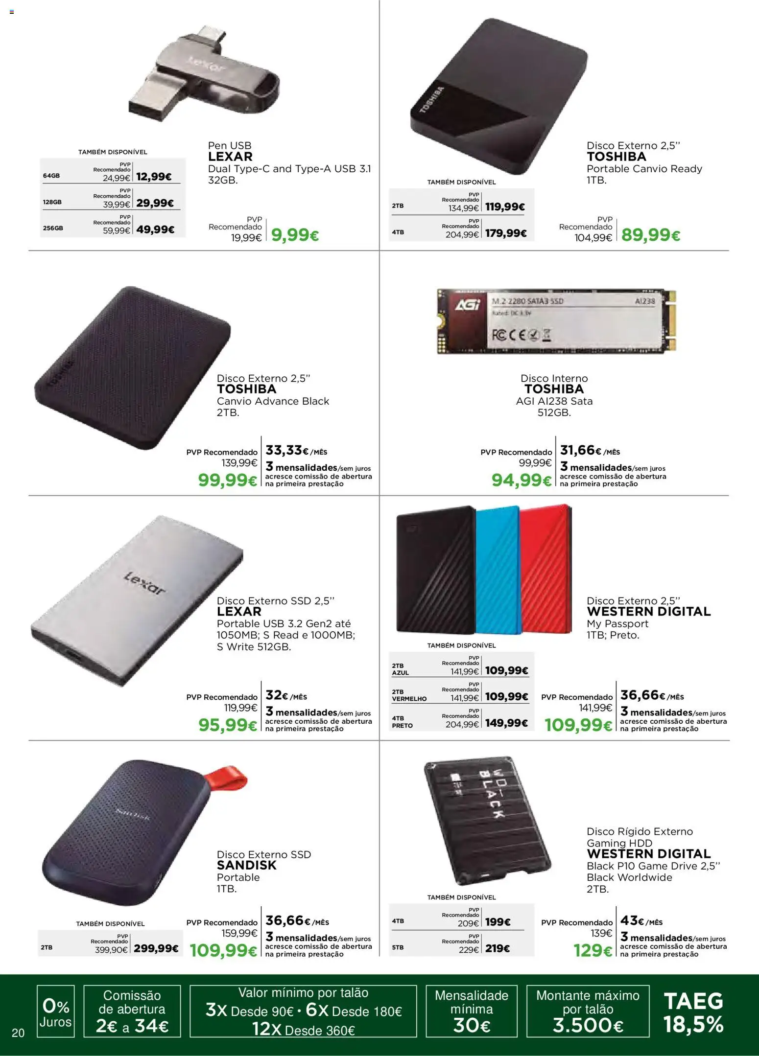 El Corte Ingles Regresso as Aulas │ válido de 28/08/2026 | Página: 20 | Produtos: USB