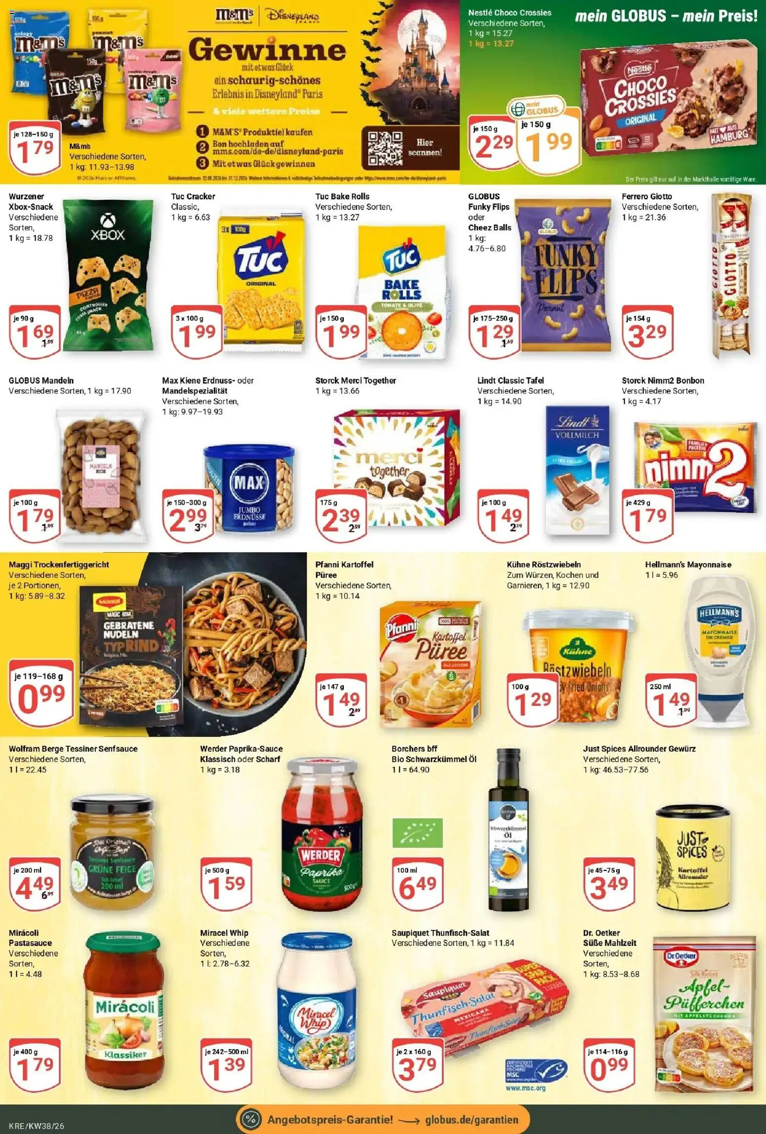Globus Prospekt Krefeld (ab 14.09.2026) » Angebote online | Seite: 13 | Produkte: Merci, Miracel whip, Paprika, Pizza