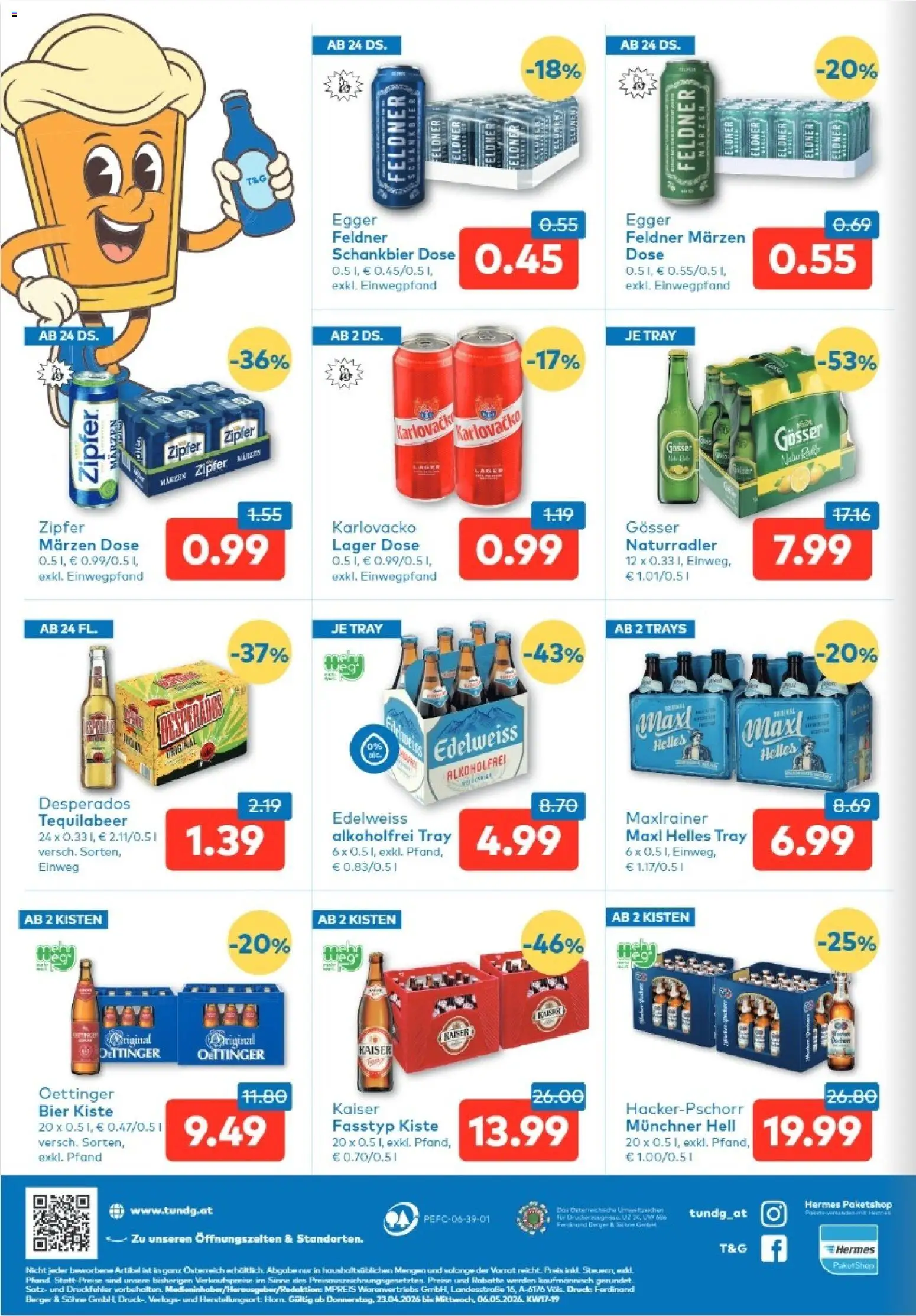 T&G Kärnten gültig ab 23.04.2026 | Seite: 8 | Produkte: Bier