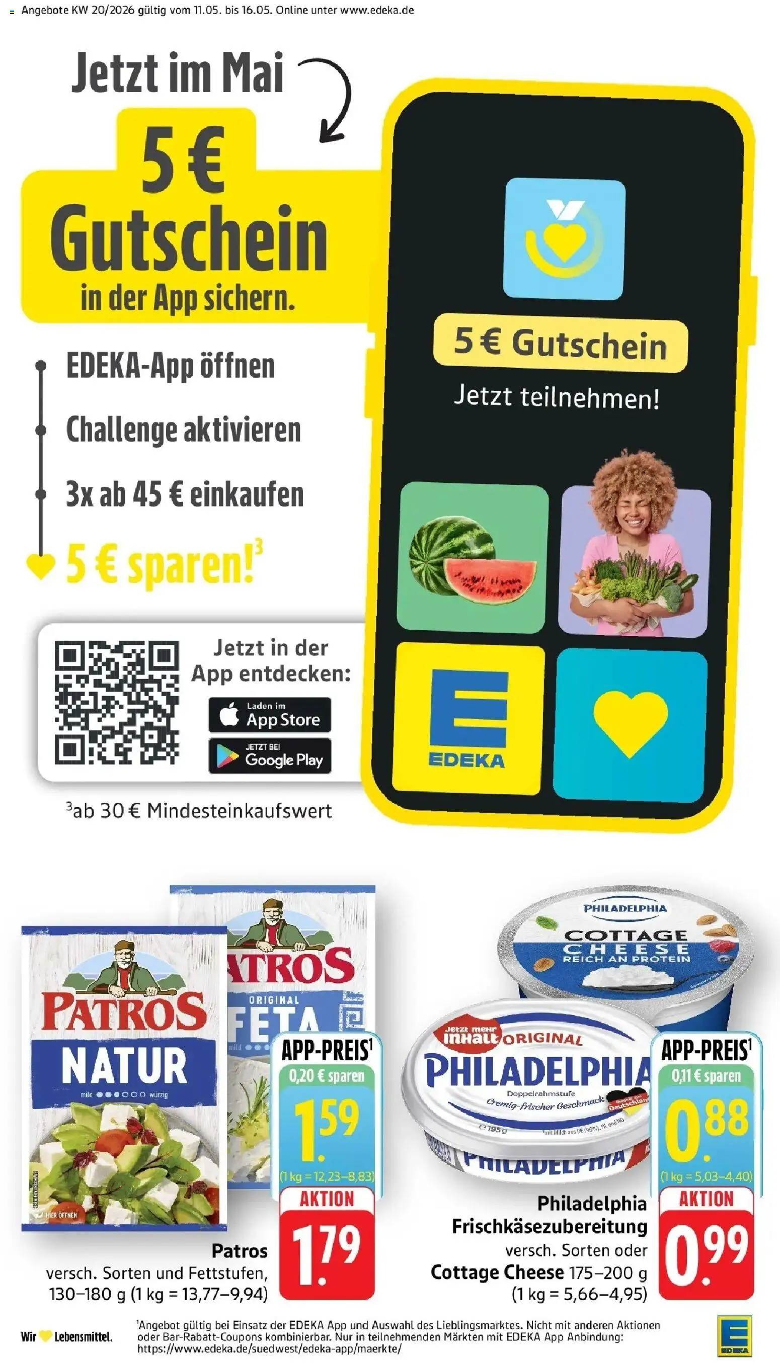 Edeka prospekt Bad Camberg	 – gültig ab 10.05.2026 | Seite: 2 | Produkte: Feta, Milch, Philadelphia, Patros