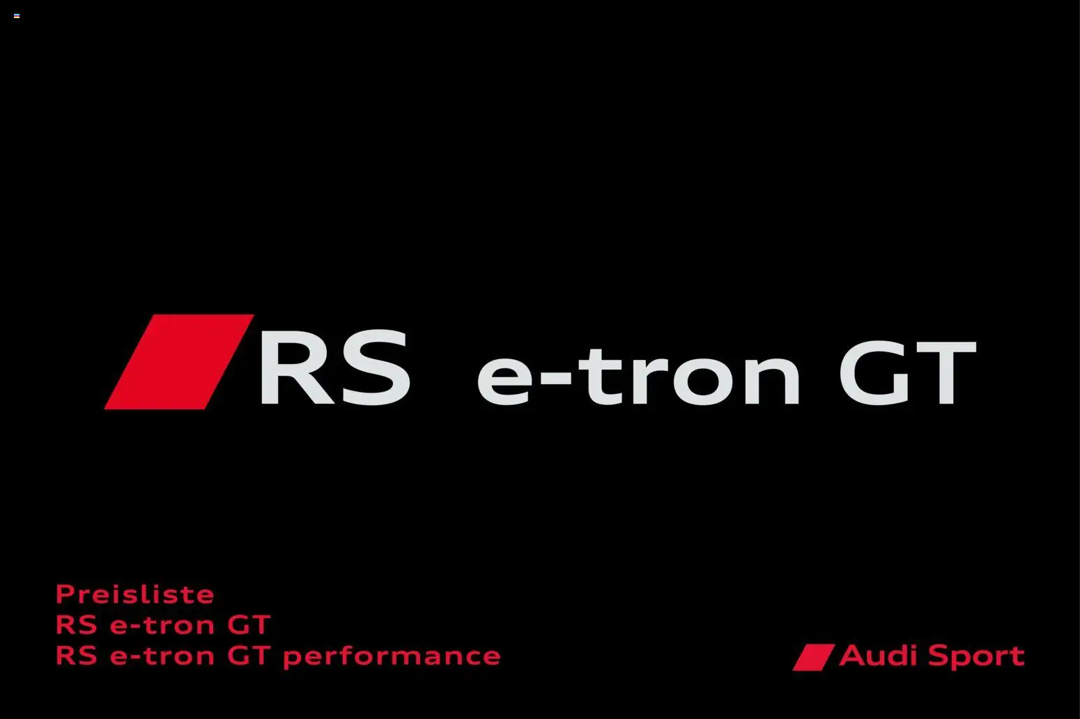 Audi  RS e-tron GT / RS e-tron GT performance – gültig ab 28.10.2025 | Seite: 1