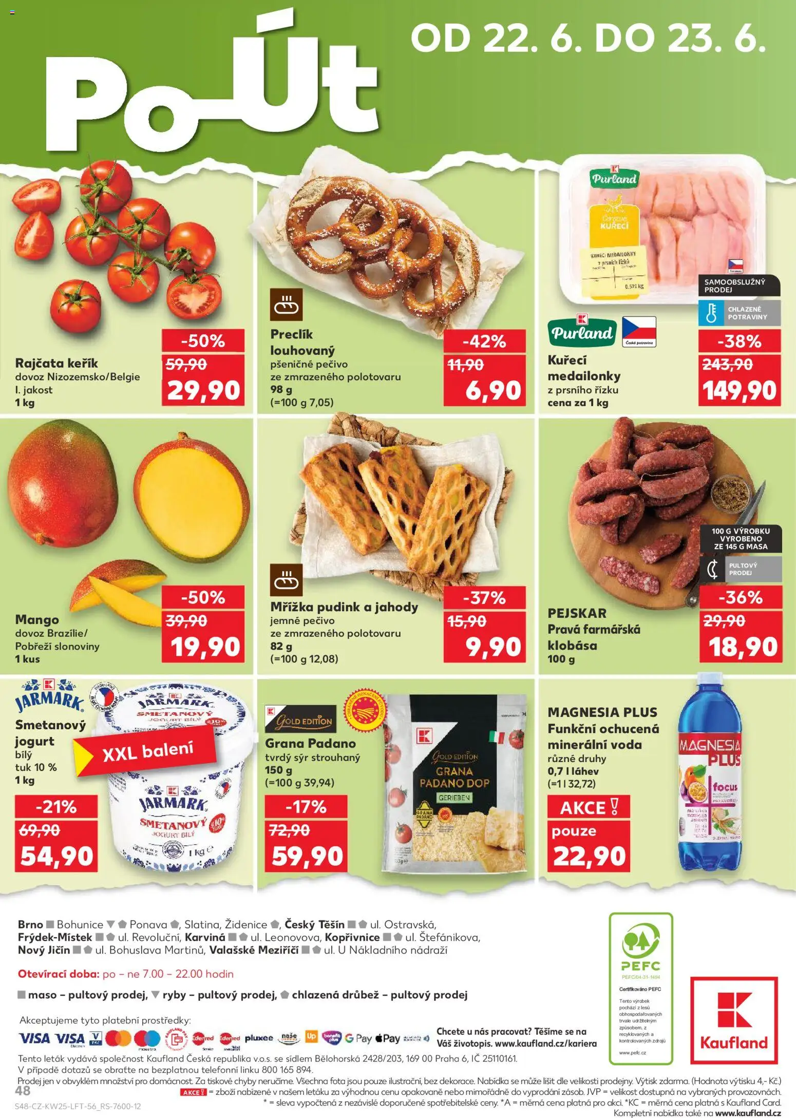 Kaufland leták - Brno od 17.06.2026 | Strana: 48 | Produkty: Sýr, Jogurt, Rajčata, Jahody