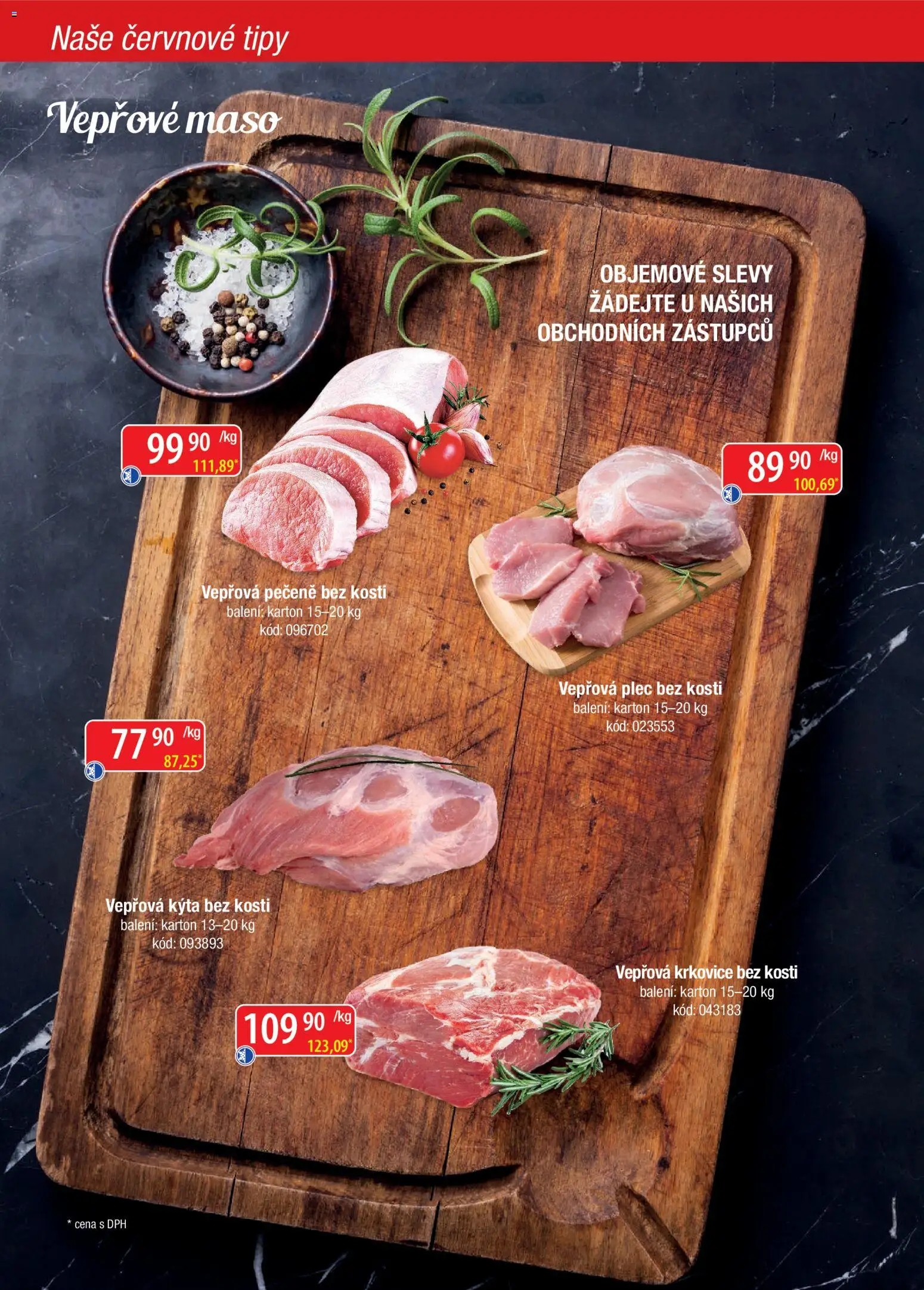 Astur & Qanto leták - Velkoobchod fresh 06/2026 od 01.06.2026 | Strana: 4 | Produkty: Plec bez kosti, Krkovice bez kosti, Vepřová plec, Vepřová Kýta