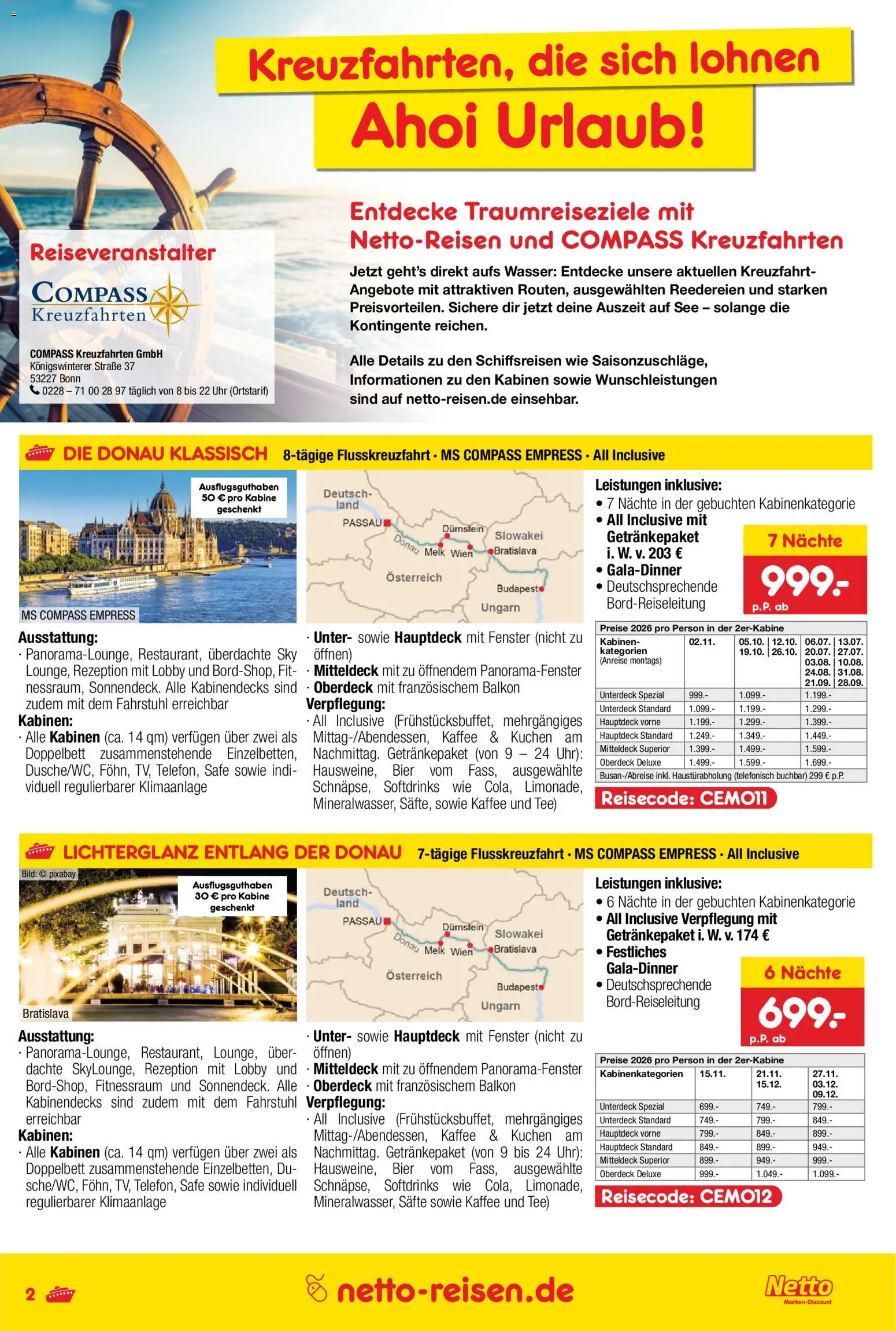 Netto Reisen Kreuzfahrten – gültig ab 11.06.2026 | Seite: 2