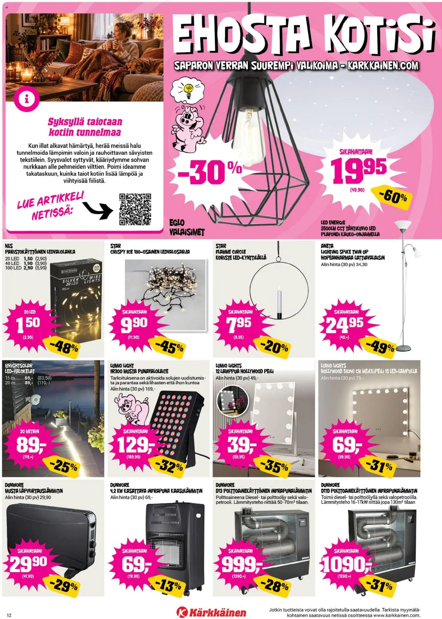 Kärkkäinen tarjoukset – voimassa 30/09/2026 alkaen | Sivu: 12 | Tuotteet: Meikkipeili, Peili