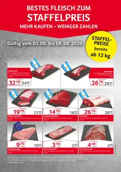 Selgros Fleisch zum Staffelpreis ab 03.08.2026 gültig