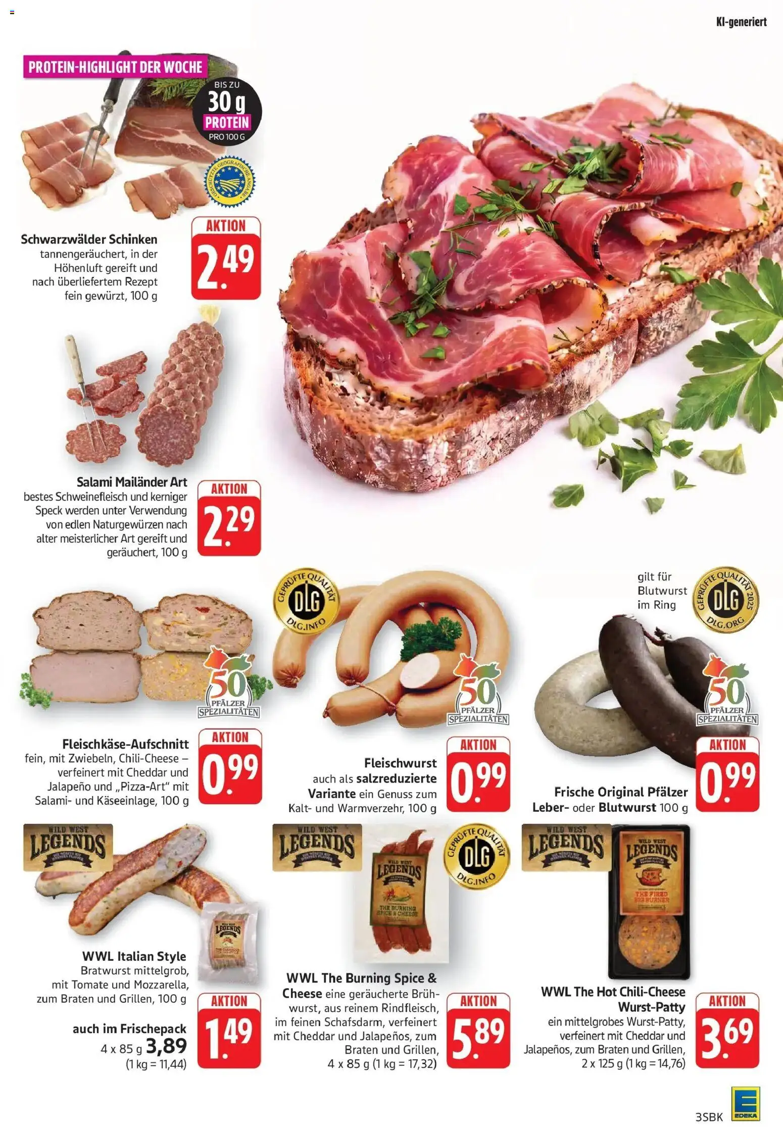 Edeka Prospekt Walldorf (ab 07.09.2026) » Angebote Online | Seite: 3 | Produkte: Spezialitäten, Bratwurst, Salami, Schinken