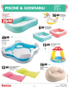 Anteprima del volantino Italmark volantino Giardino valido a partire dal 08.04.2026 | Pagina: 18 | Prodotti: Amaca, Piscina, Poltrona
