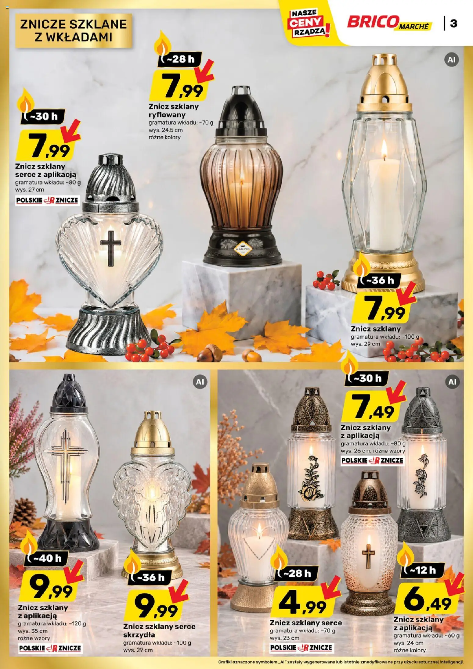 Brico Marché gazetka od 07.10.2026 | Strona: 3 | Produkty: Znicze