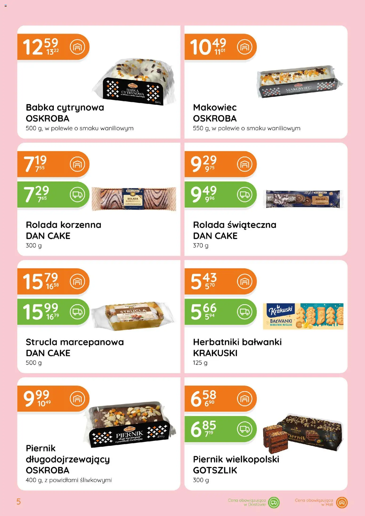 Eurocash gazetka - Katalog Boże Narodzenie - Słodycze od 15.10.2026 | Strona: 5 | Produkty: Rolada, Makowiec, Strucla marcepanowa, Herbatniki