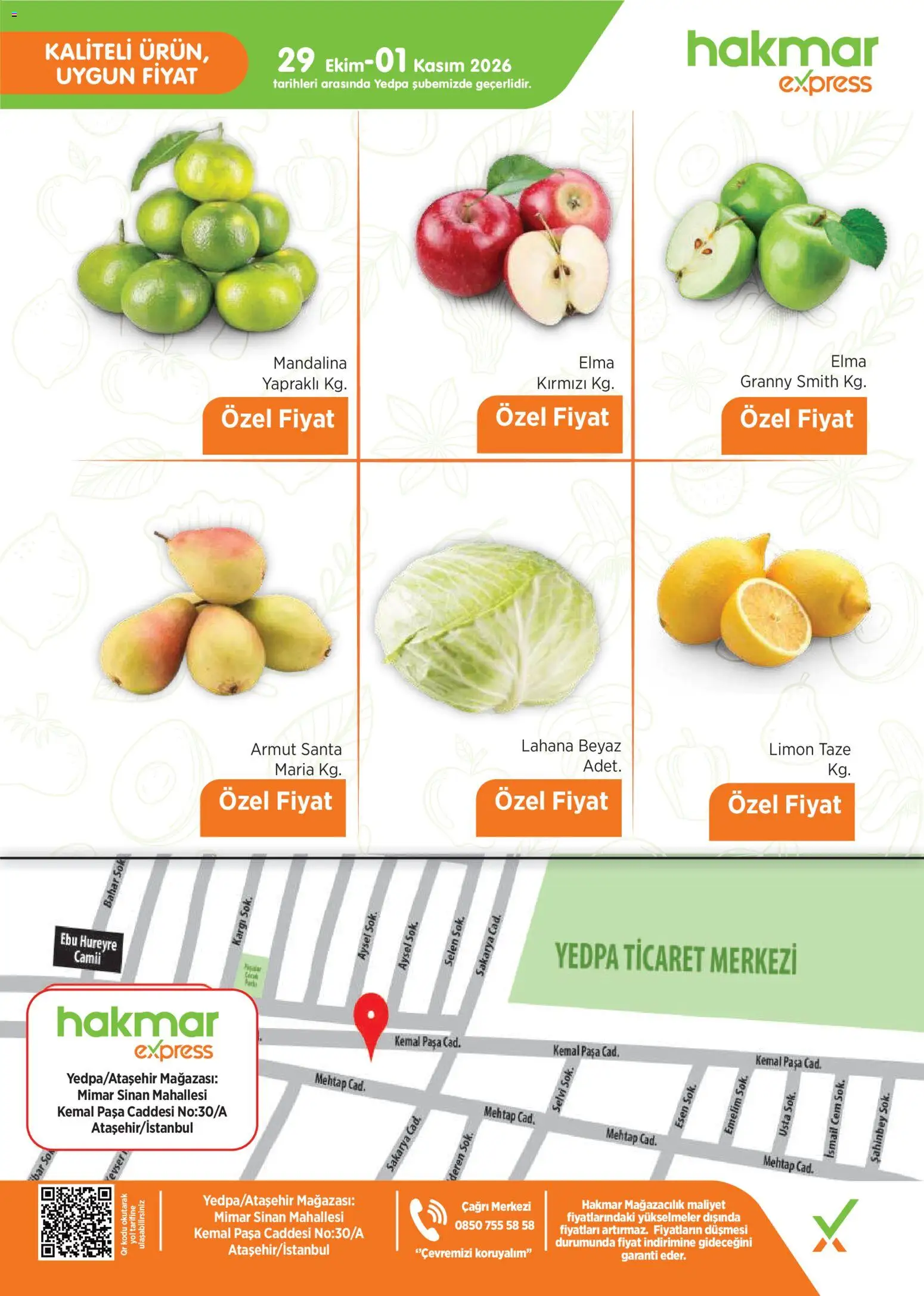 Hakmar Express Açılış Mağazalarımız - 29 Ekim 2026 tarihinden itibaren geçerlidir | Sayfa: 4 | Ürünler: Elma, Mandalina, Limon, Armut