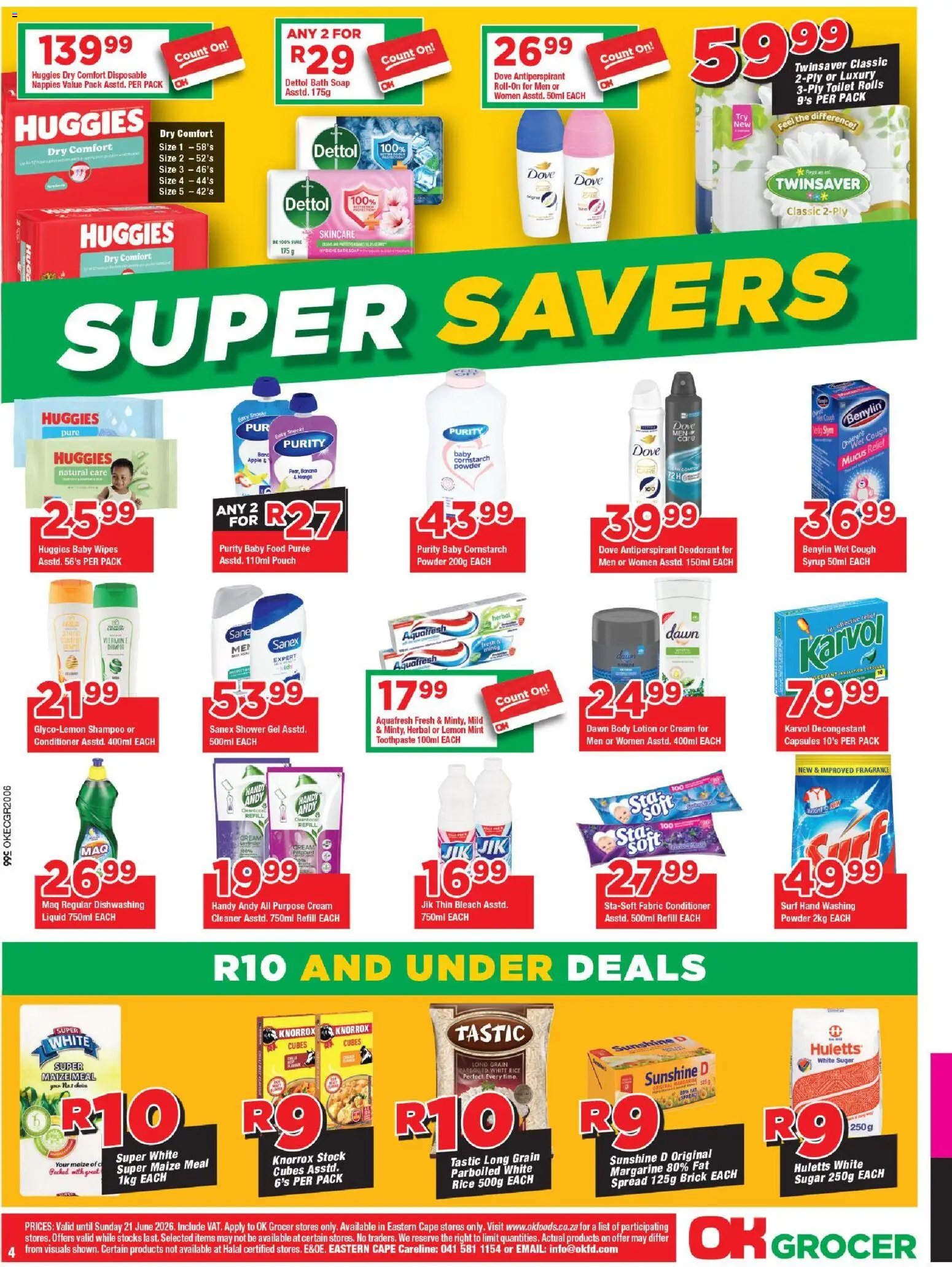 New OK Foods catalogue – valid from 10.06.2026 | Page: 4 | Products: Bleach, Conditioner, Cream, Soap