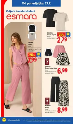 ESMARA Ženske kratke hlače, Visoki udio pamuka i lan - Pregled kataloga iz trgovine Lidl, vrijedi od 23.07.2026 | Stranica: 32