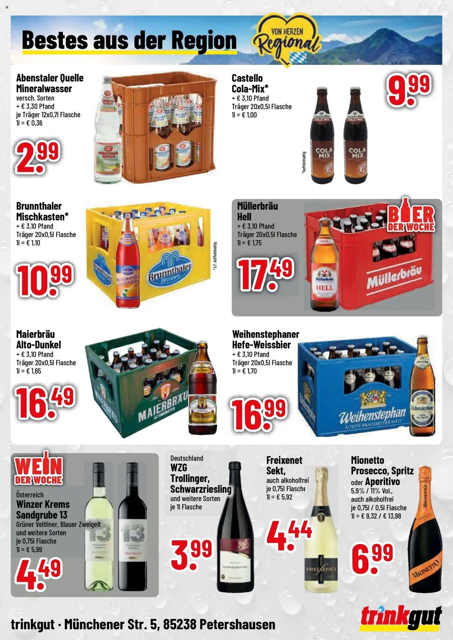 Trinkgut Prospekt Petershausen (ab 24.08.2026) » Angebote online | Seite: 4 | Produkte: Cola, Freixenet, Mineralwasser, Wein
