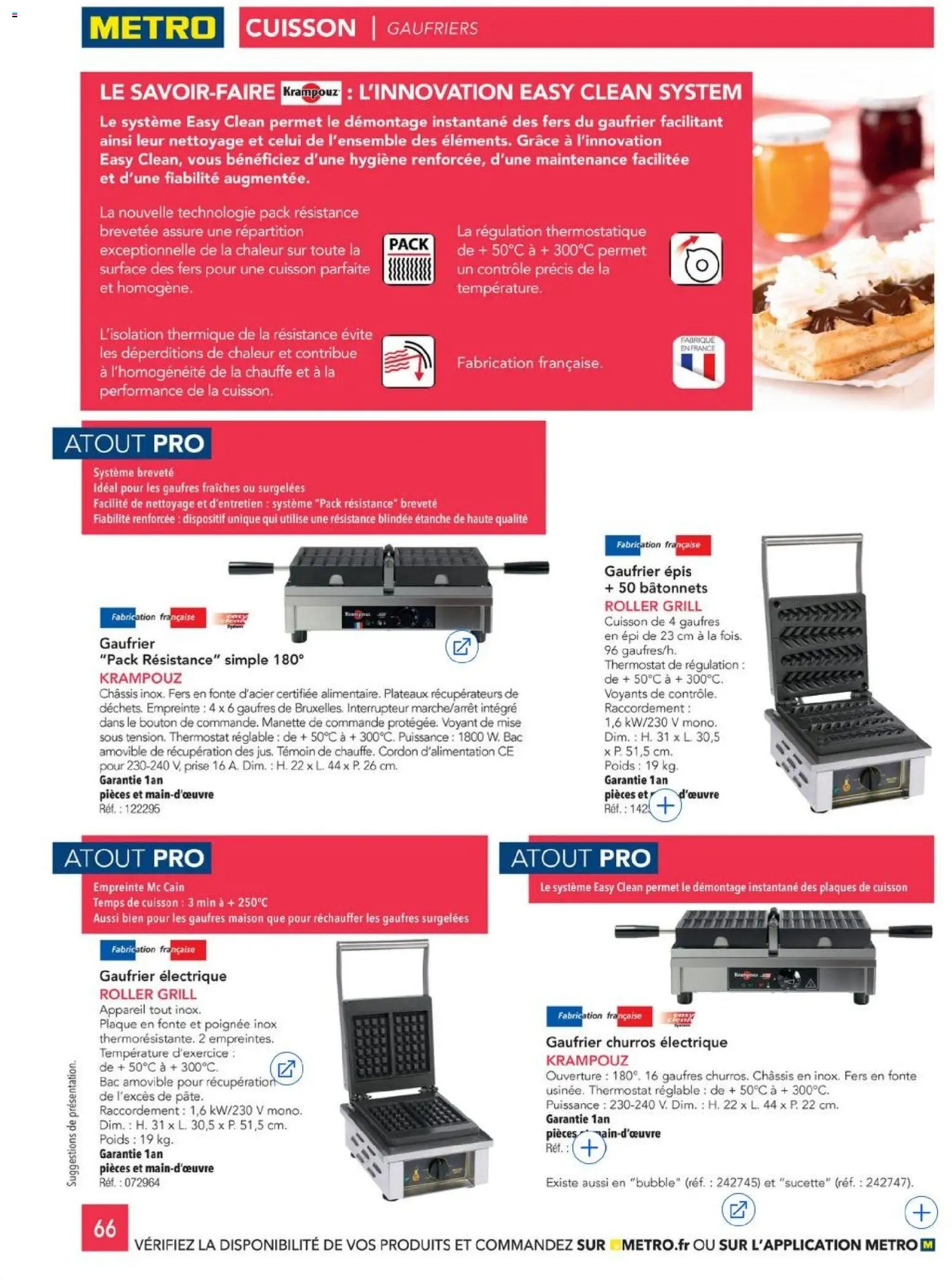 {H1} | Page: 66 | Produits: Gaufrier, Prise, Hygiène, Gaufres