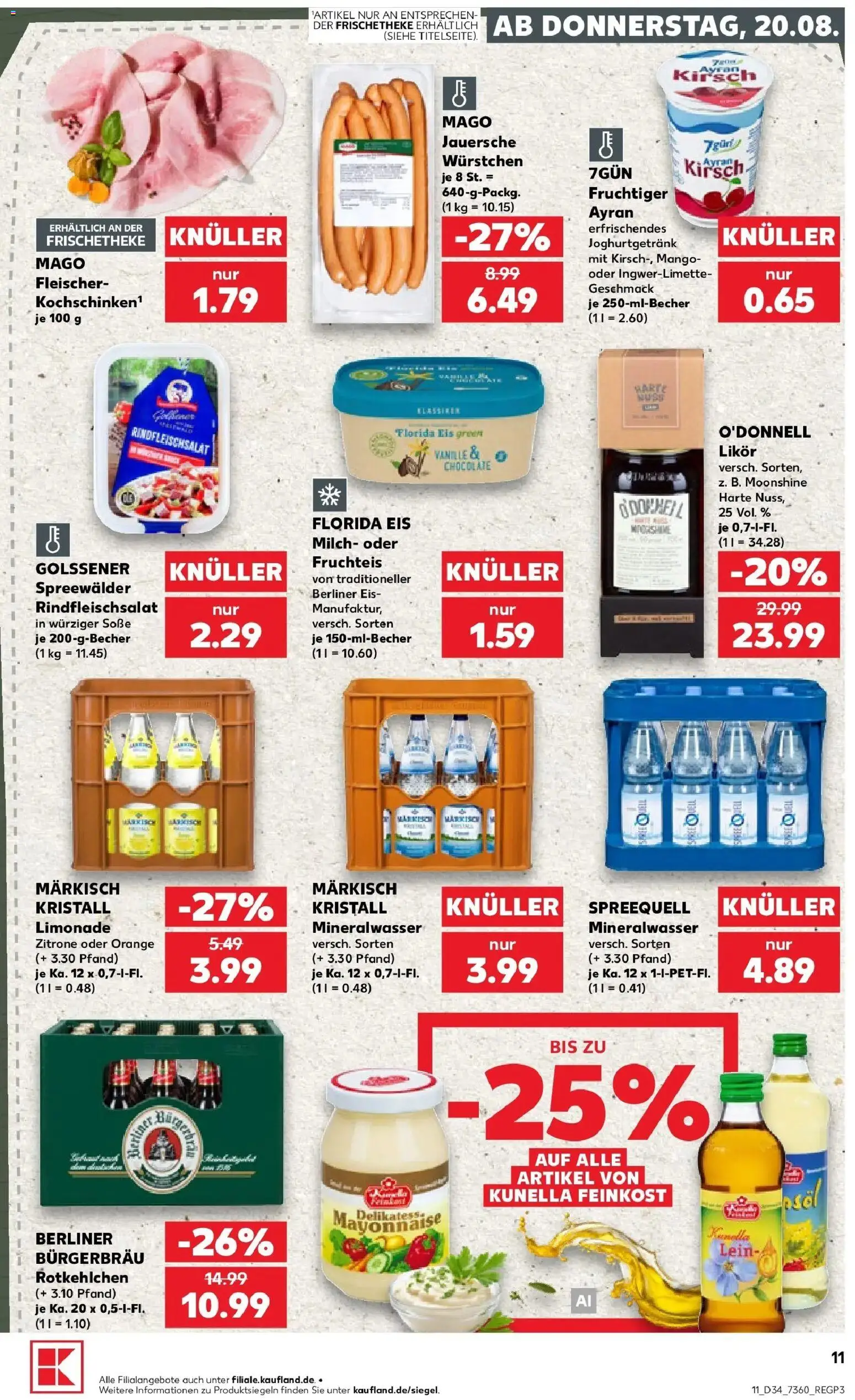 Prospekt Kaufland ab 17.08.2026 » Angebote Online zum Blättern | Seite: 22 | Produkte: Mineralwasser, Vanille, Mayonnaise, Zitrone