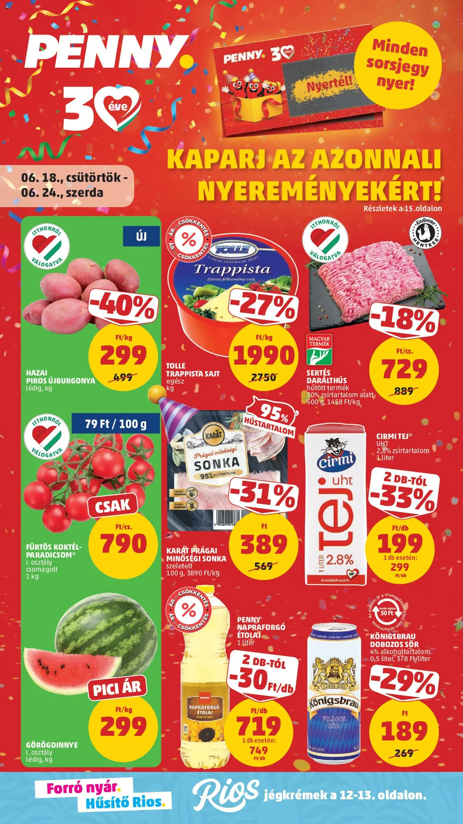 PENNY akciós ujság - amely érvényes a következő dátumtól: 18.06.2026 | Oldal: 1