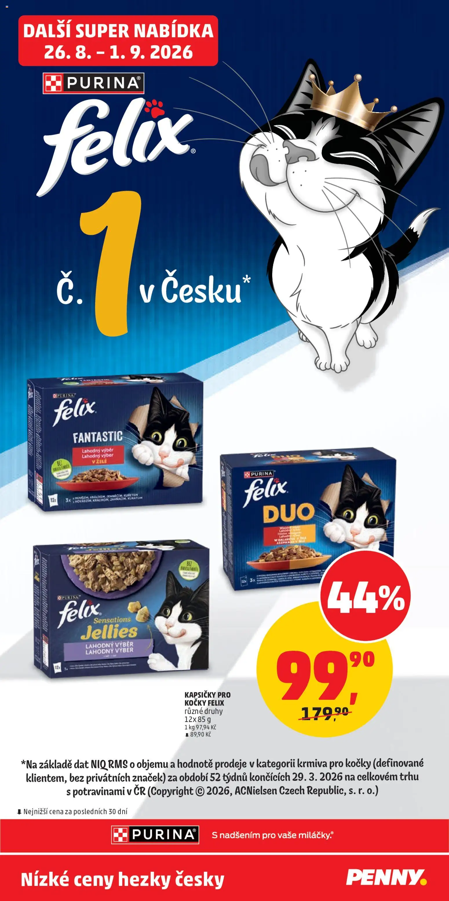 Penny Market leták od 26.08.2026 | Strana: 40 | Produkty: Felix fantastic, Purina, Kapsičky pro kočky, Kapsičky