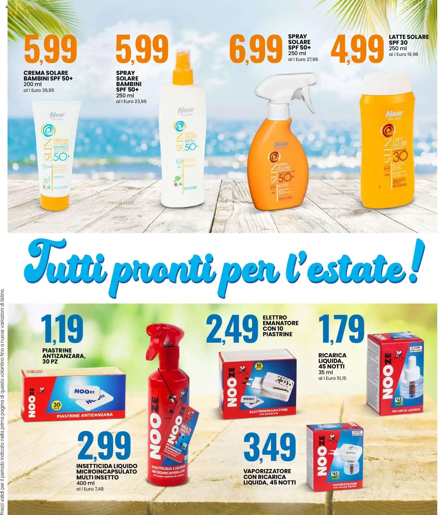 Volantino Eurospin del 04.06.2026 | Pagina: 9 | Prodotti: Crema, Crema solare, Latte, Insetticida