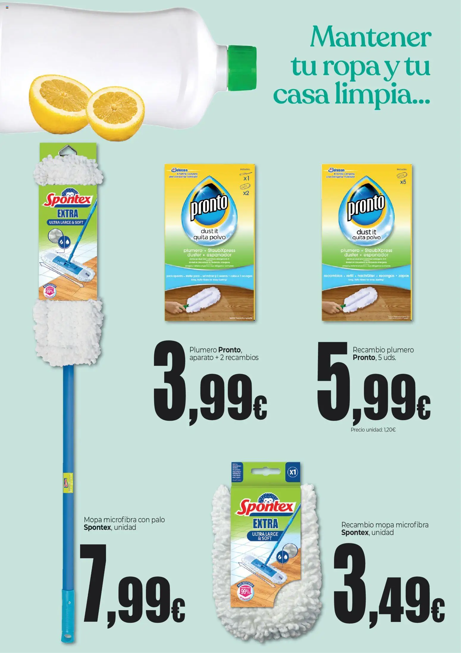 Unide Especial limpieza del hogar │ válido desde el 10/09/2026 | Página: 6 | Productos: Polvo, Plumero, Mopa, Ropa