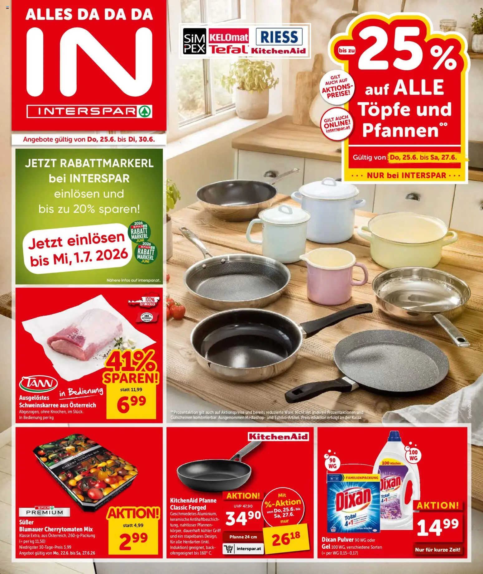 Interspar Flugblatt - Salzburg gültig ab 25.06.2026 | Seite: 1 | Produkte: Tomaten