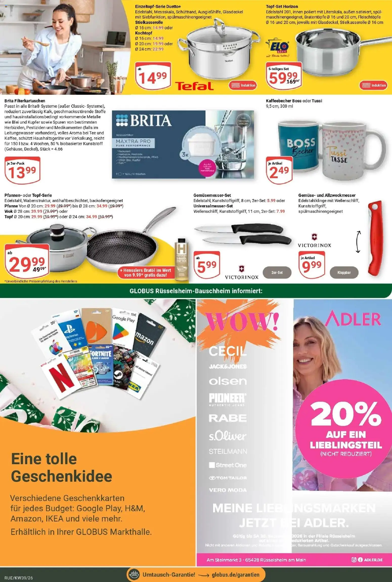 Globus Prospekt Rüsselsheim (ab 21.09.2026) » Angebote online | Seite: 28 | Produkte: Gemüse, Tee, Wok, Jeans